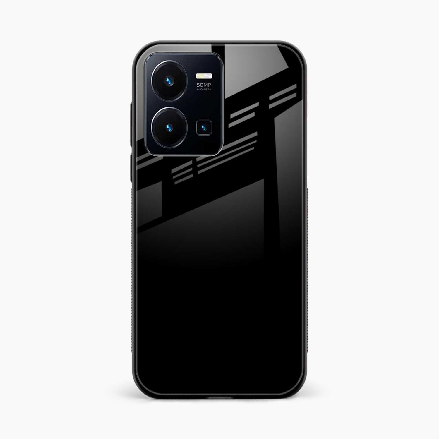 Pure Black Vivo Y35 Back Cover
