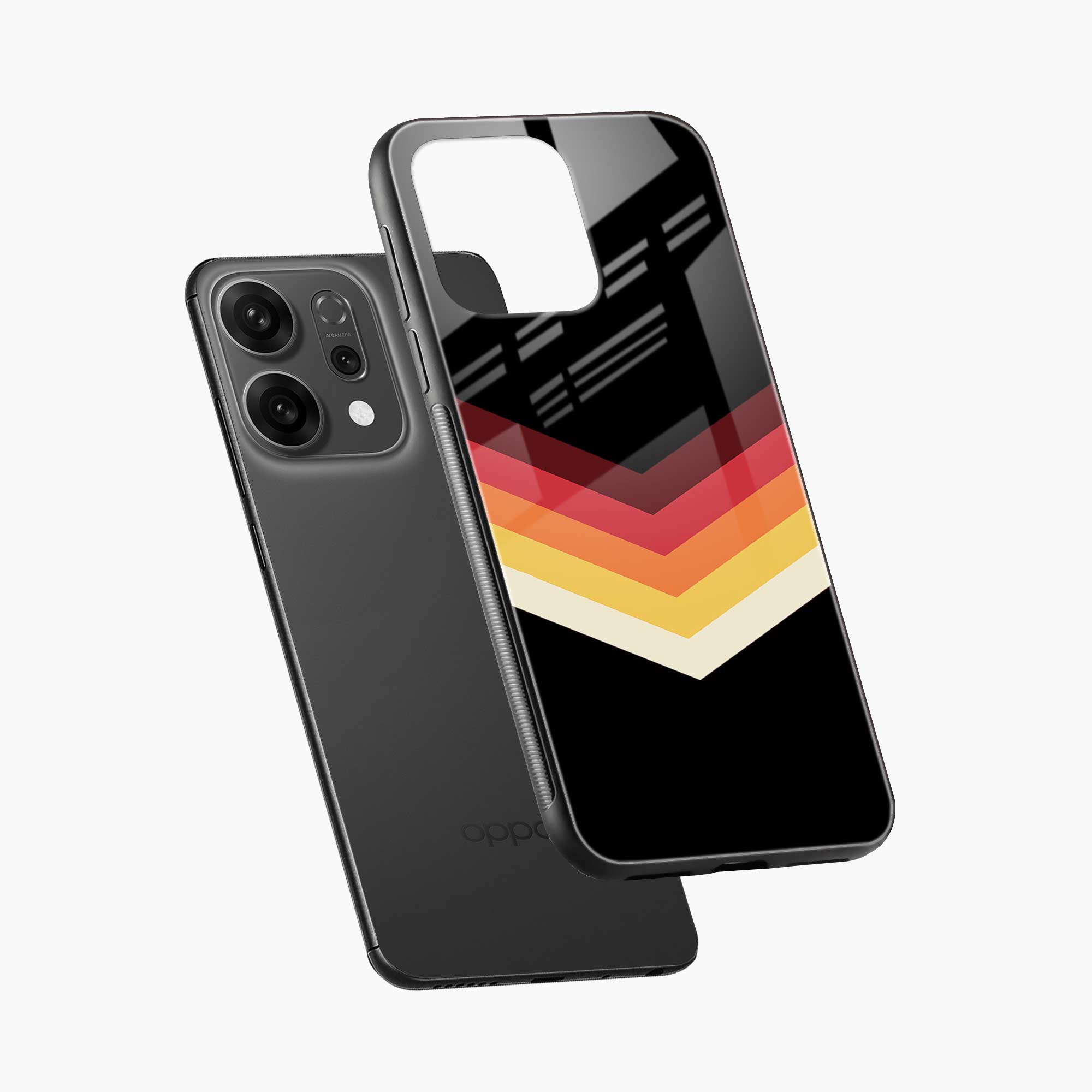 Rewind Strips Pattern Oppo Reno 14 5G Back Cover