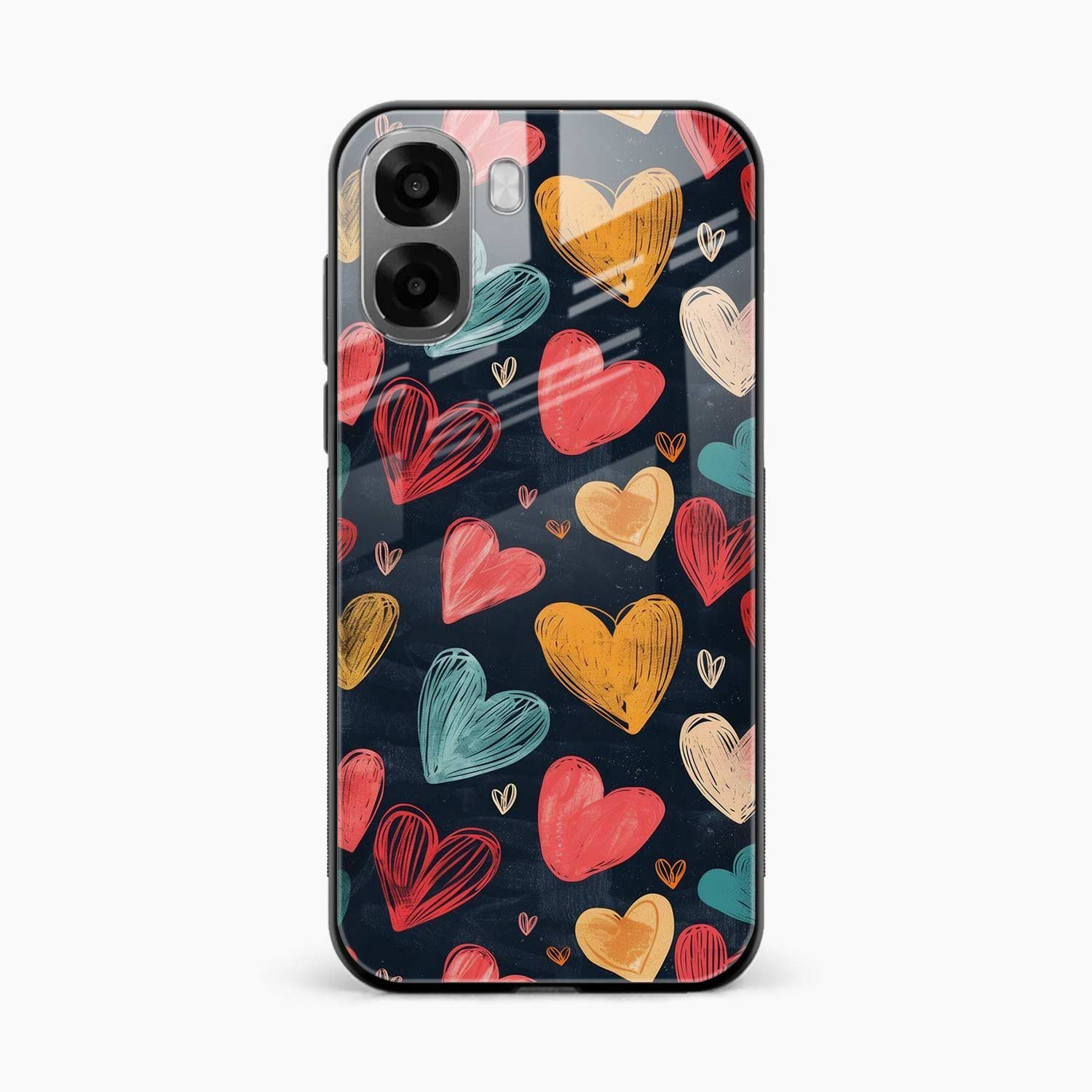 Colorful Hearts Oppo A6x 5G Back Cover