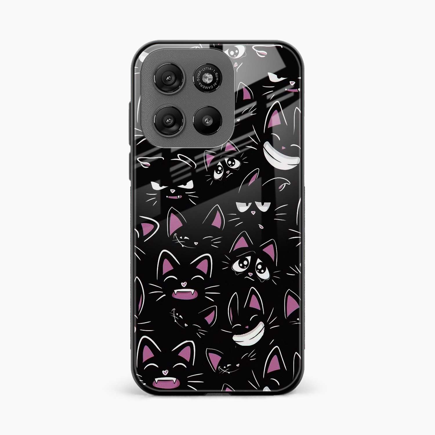 Cute Black Cat Motorola G57 Power 5G Back Cover