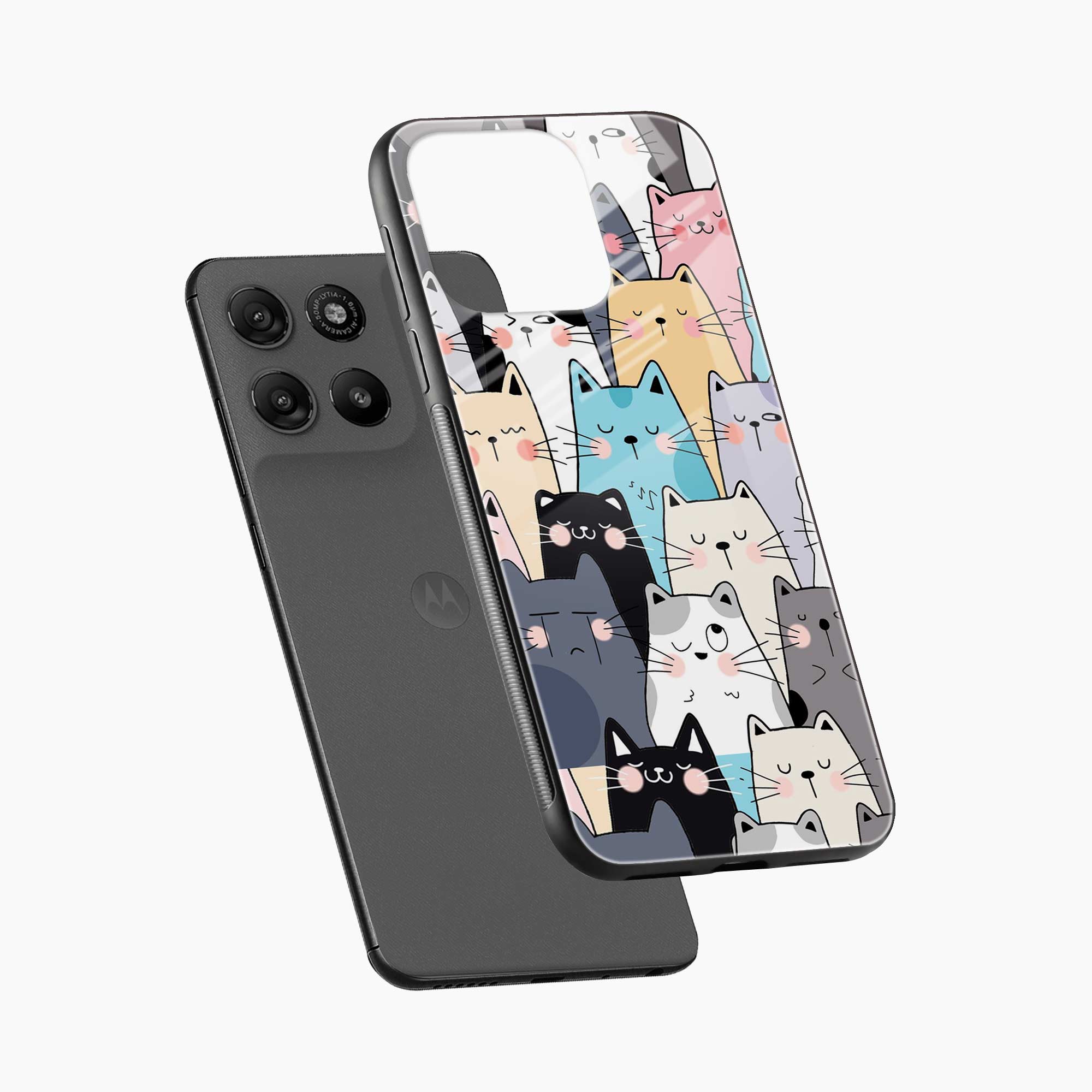 Cute Cat Motorola G57 Power 5G Back Cover