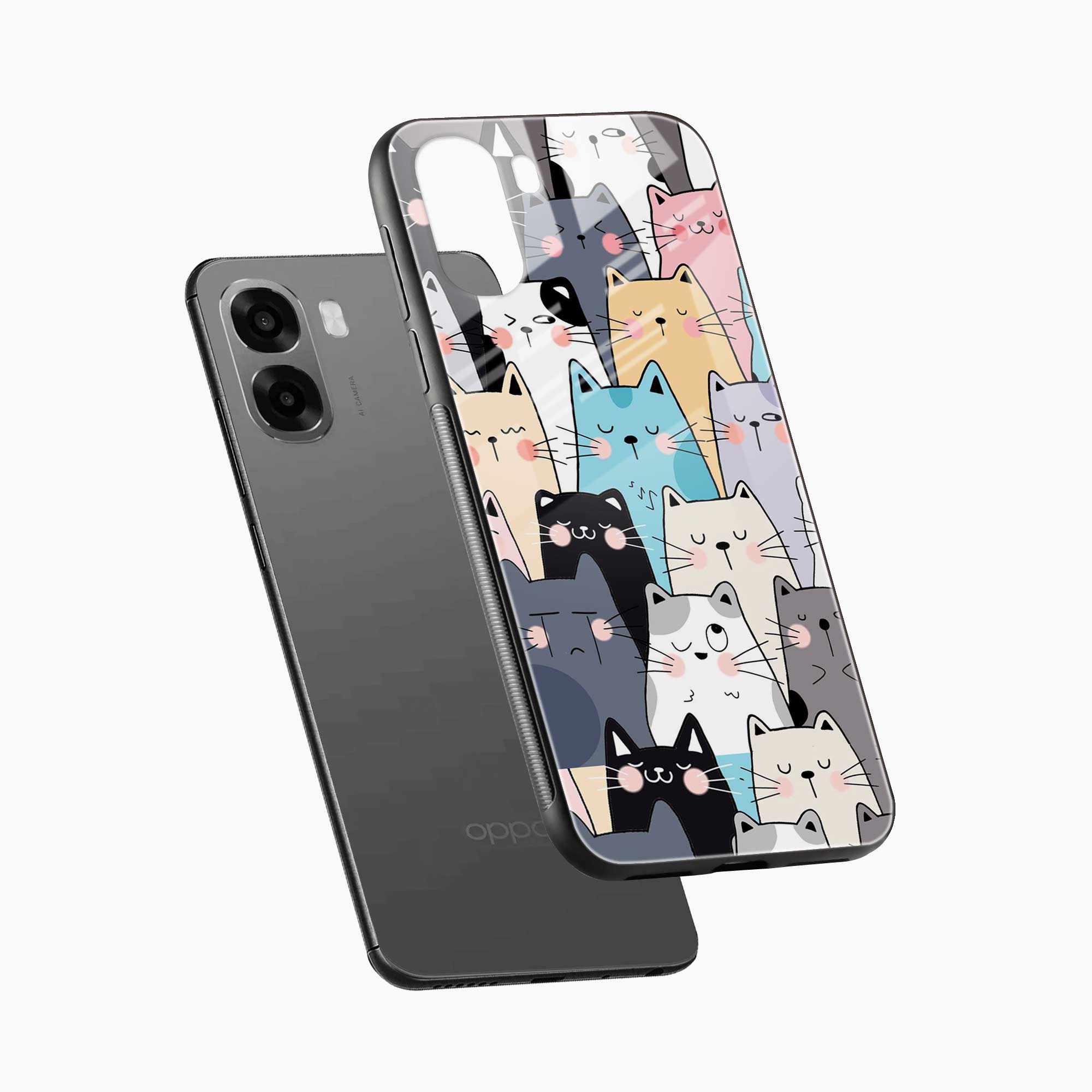 Cute Cat Oppo A6x 5G Back Cover