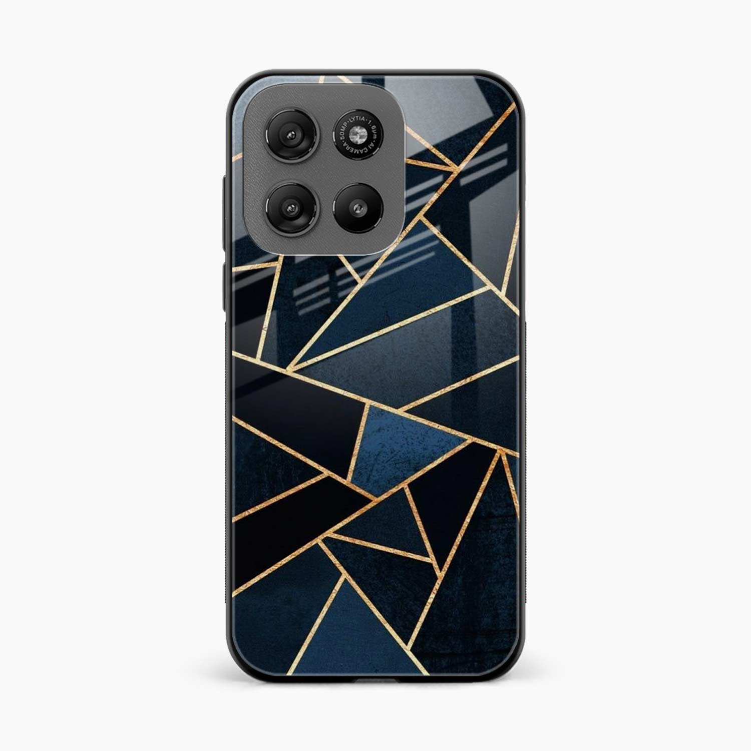 Diagonal Marble Golden Cut Motorola G57 Power 5G Back Cover