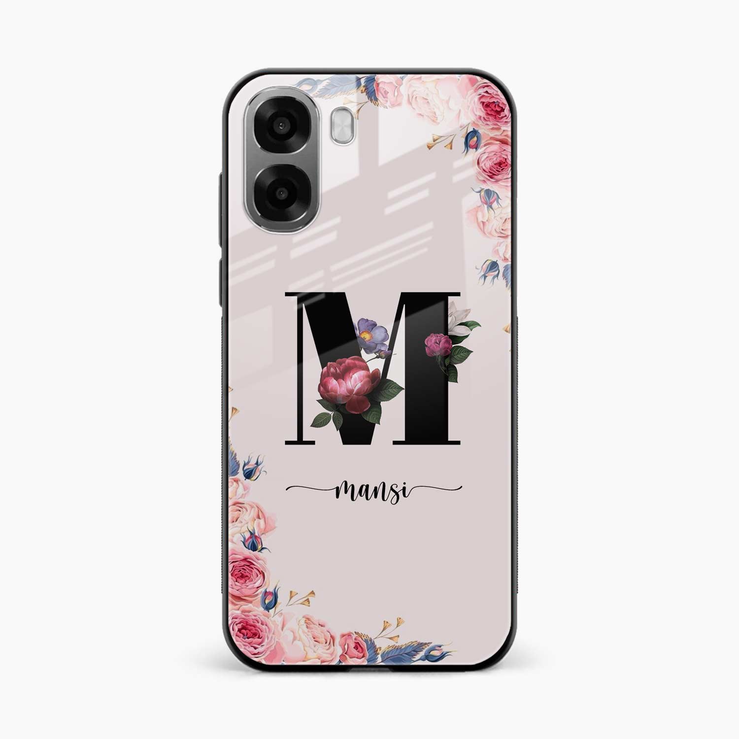 Floral Name Personalised Oppo A6x 5G Back Cover