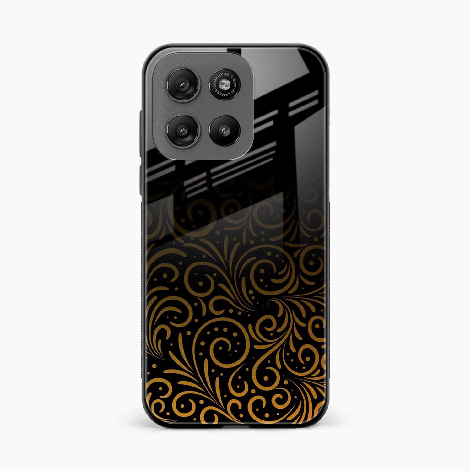 Golden Swirl Motorola G57 Power 5G Back Cover