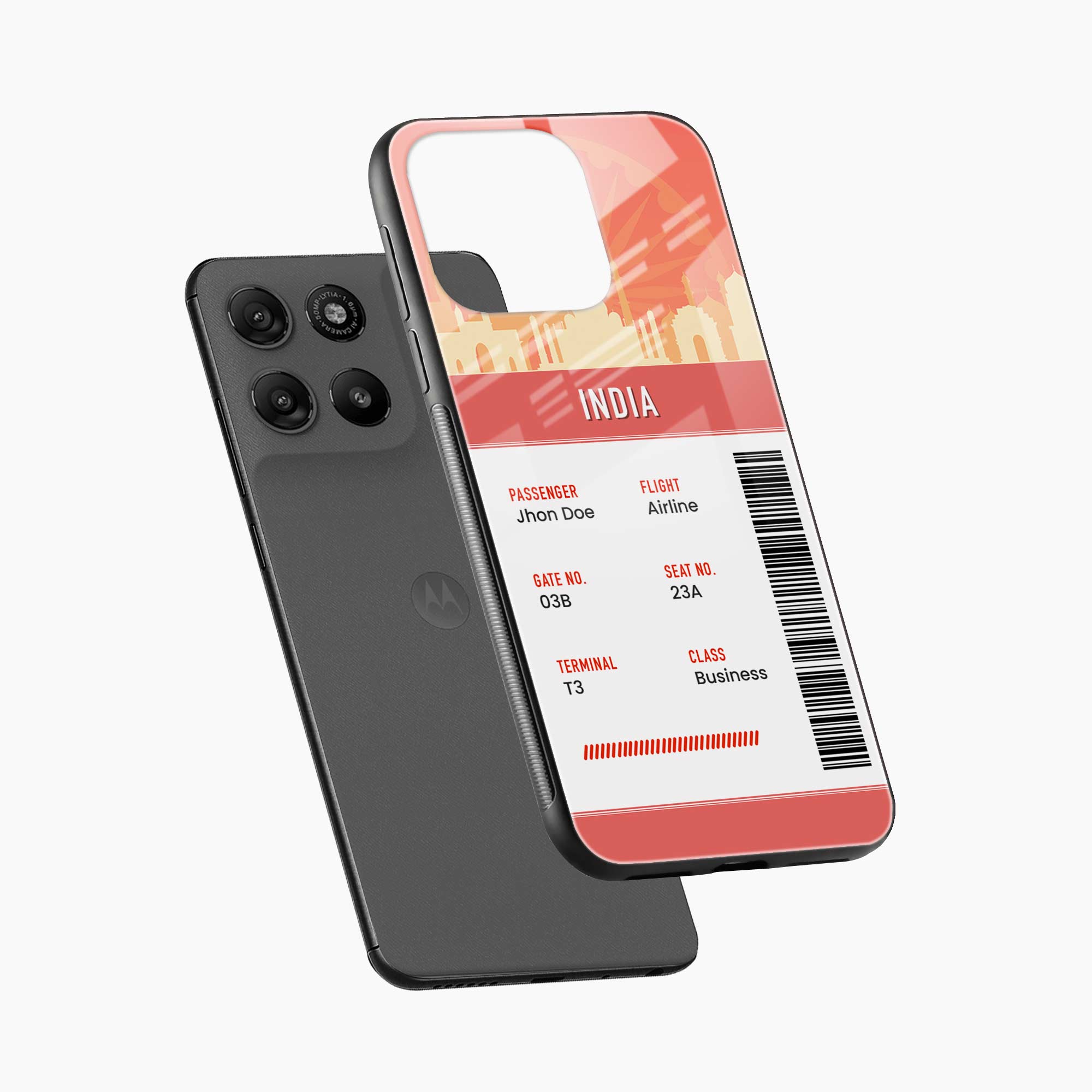 India Boarding Pass Motorola G57 Power 5G Back Cover