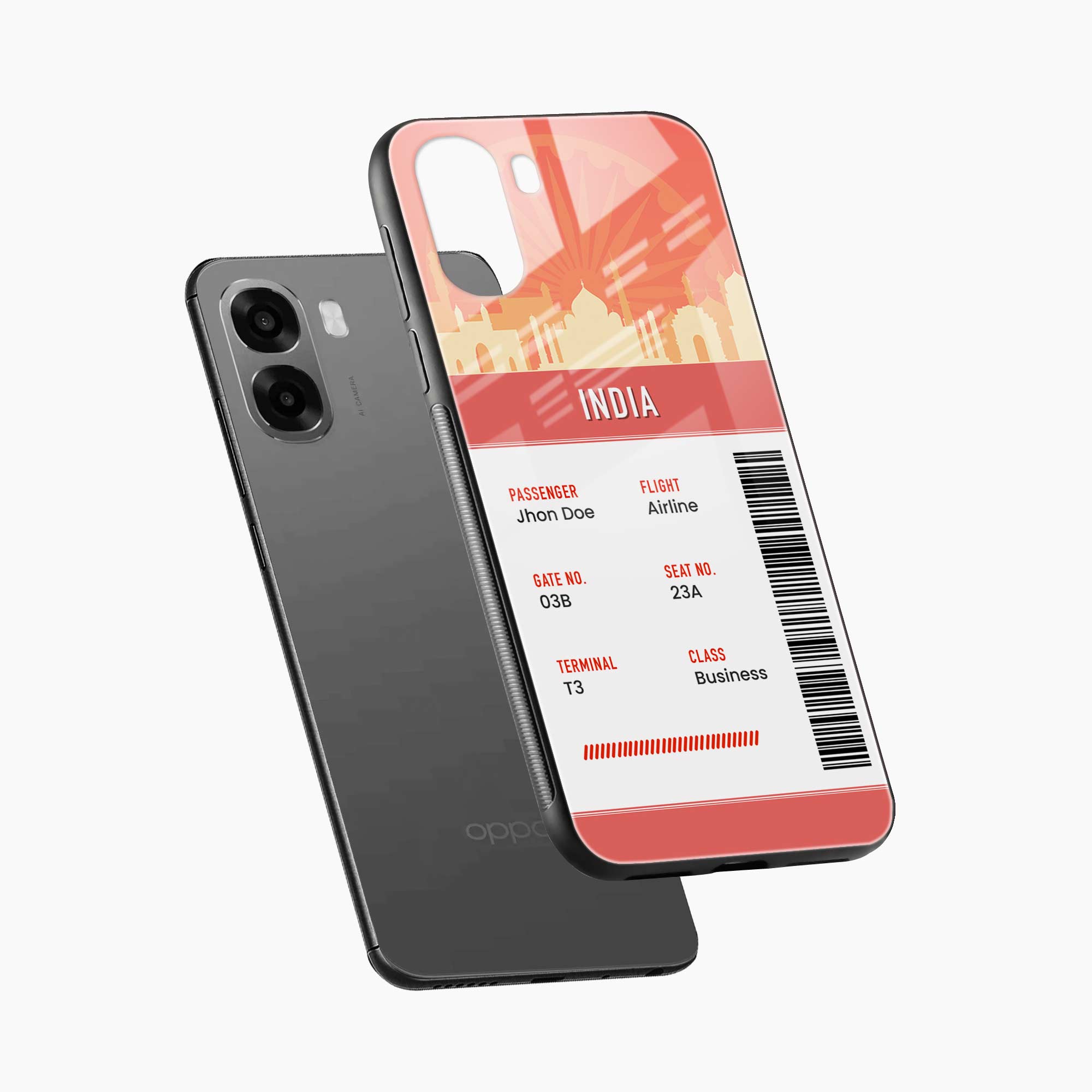 India Boarding Pass Oppo A6x 5G Back Cover