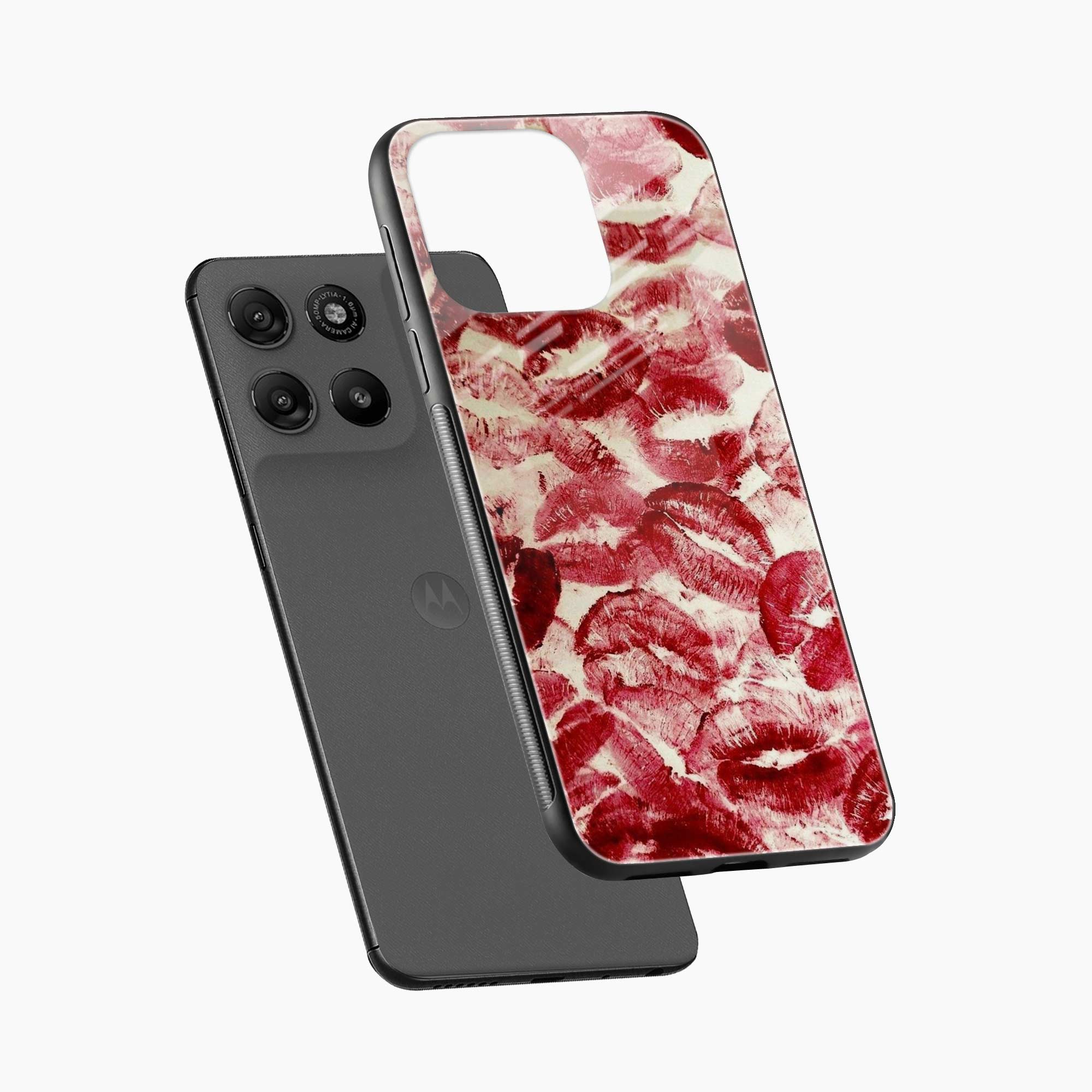 Lipstick Kiss Print Motorola G57 Power 5G Back Cover