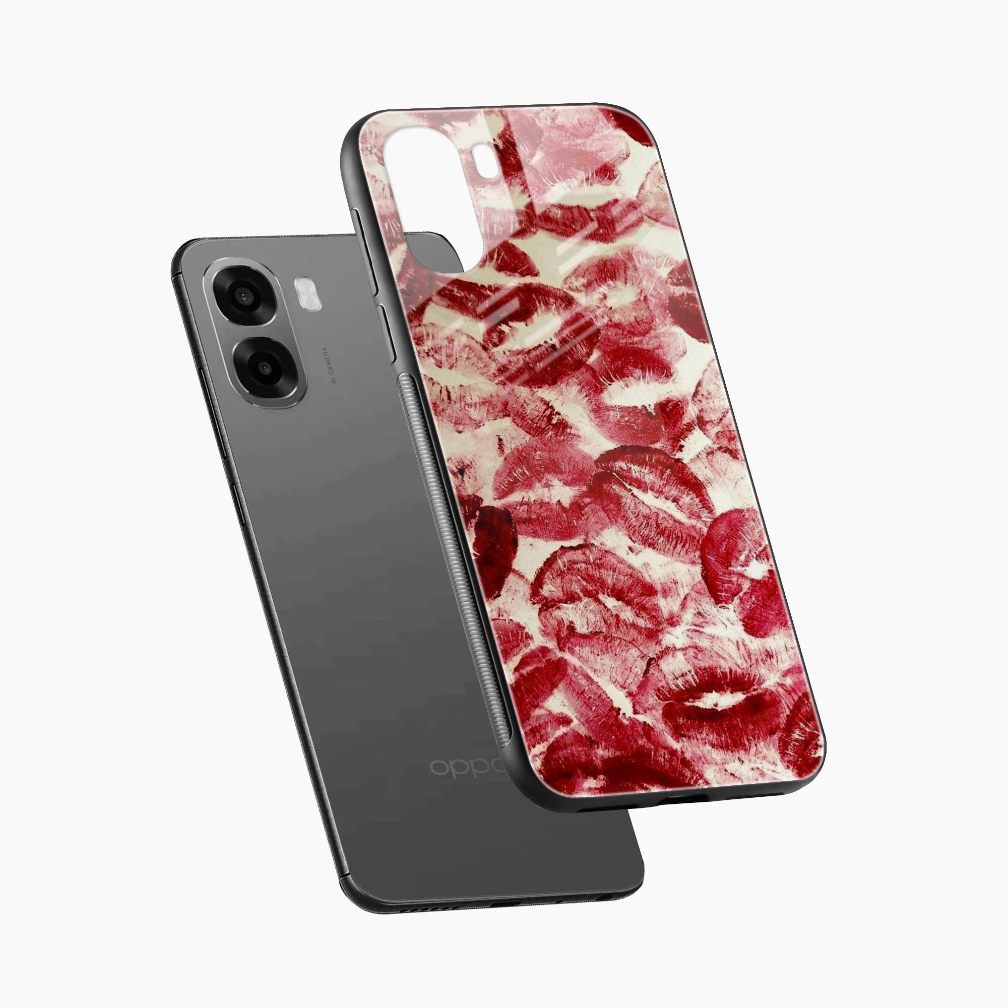 Lipstick Kiss Print Oppo A6x 5G Back Cover