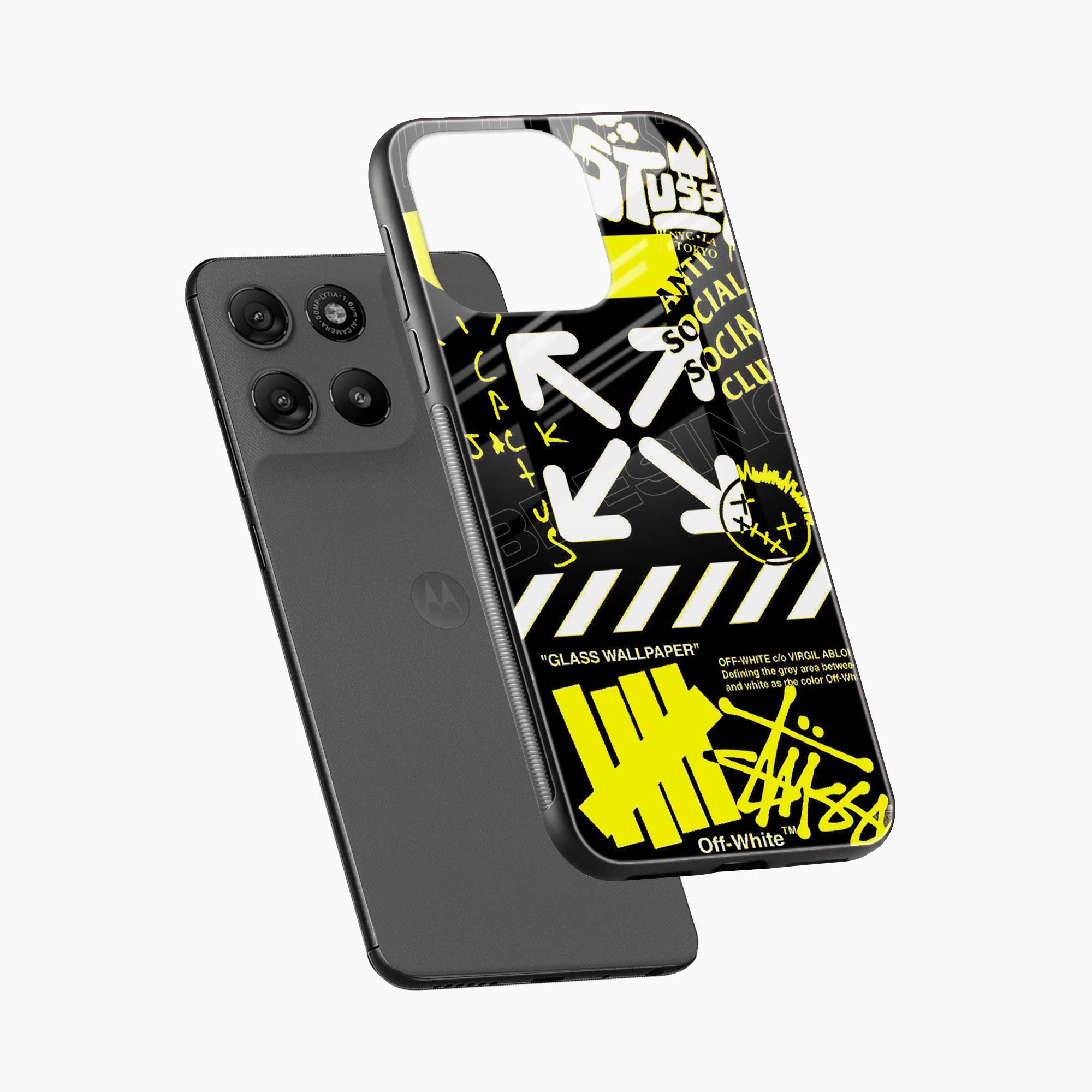 Neon Off White Motorola G57 Power 5G Back Cover