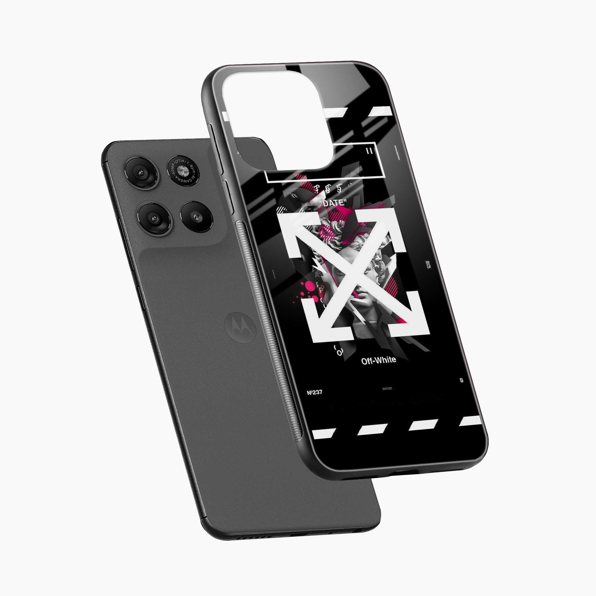 Off White Logo Motorola G57 Power 5G Back Cover