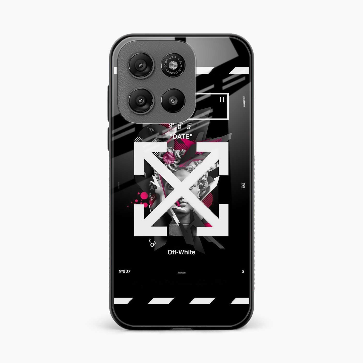 Off White Logo Motorola G57 Power 5G Back Cover