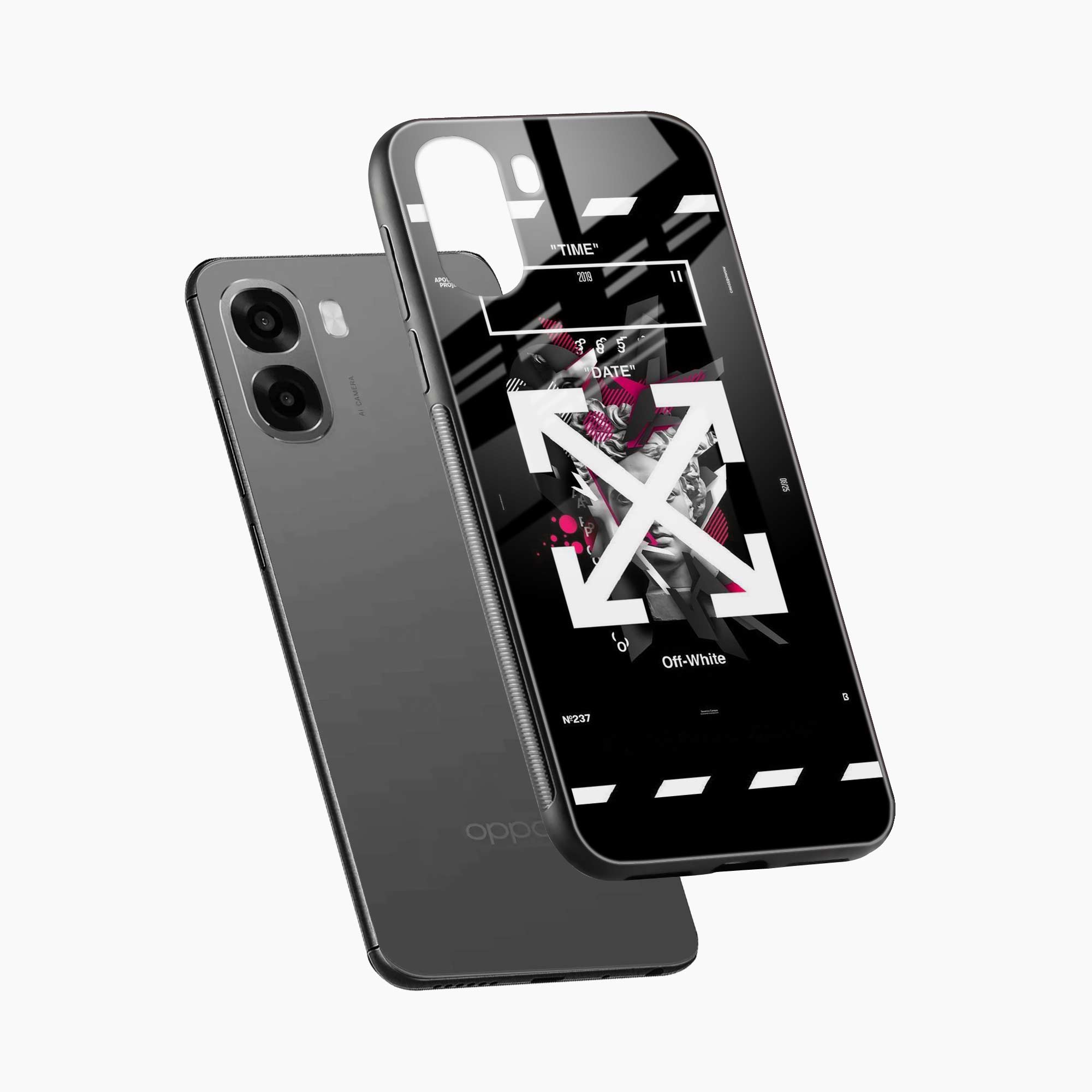 Off White Logo Oppo A6x 5G Back Cover