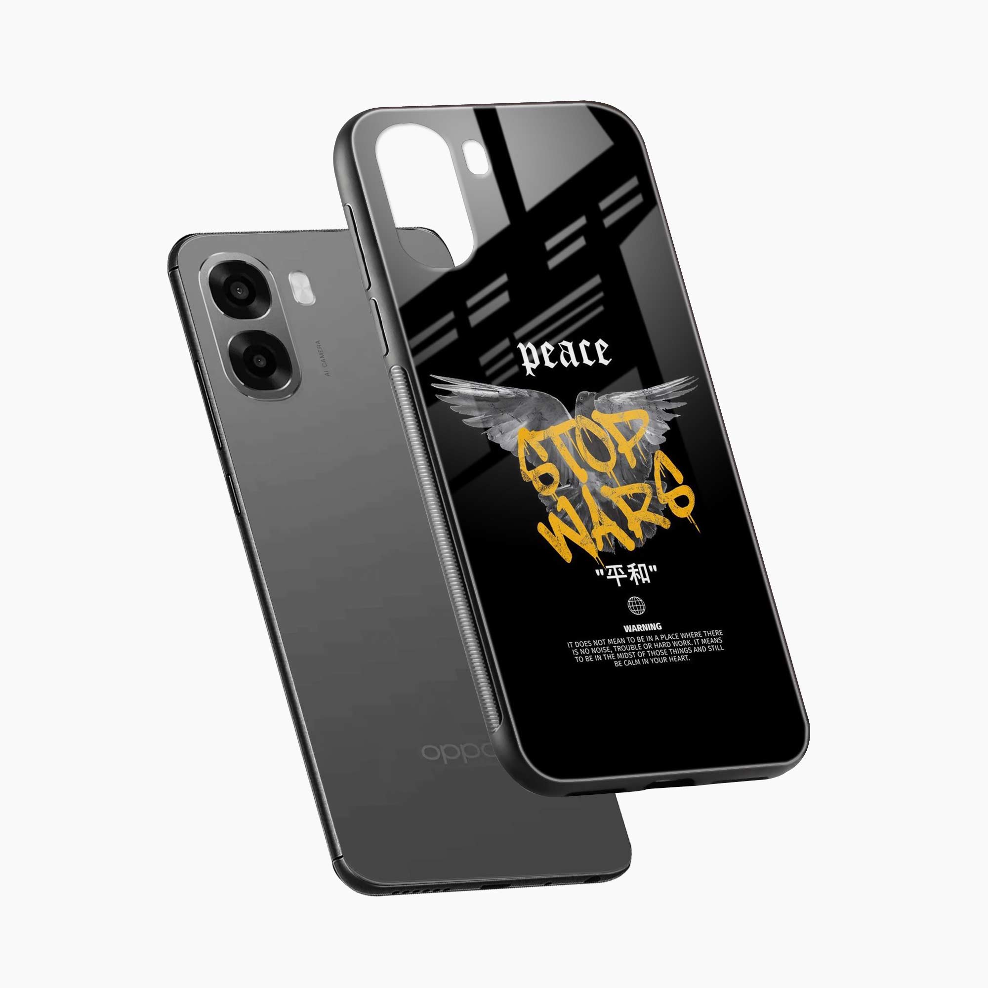 Peace Stop Wars Oppo A6x 5G Back Cover