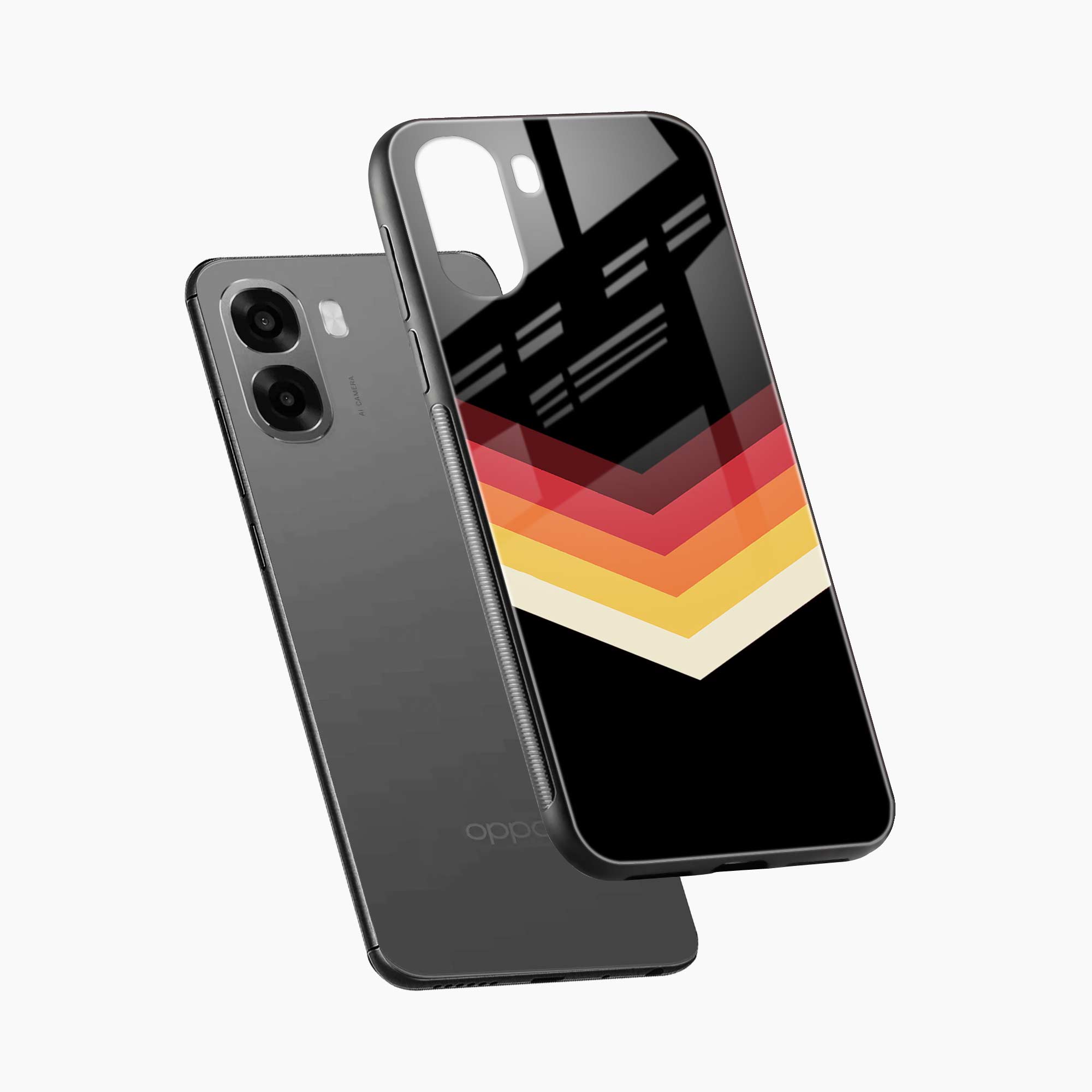 Rewind Strips Pattern Oppo A6x 5G Back Cover
