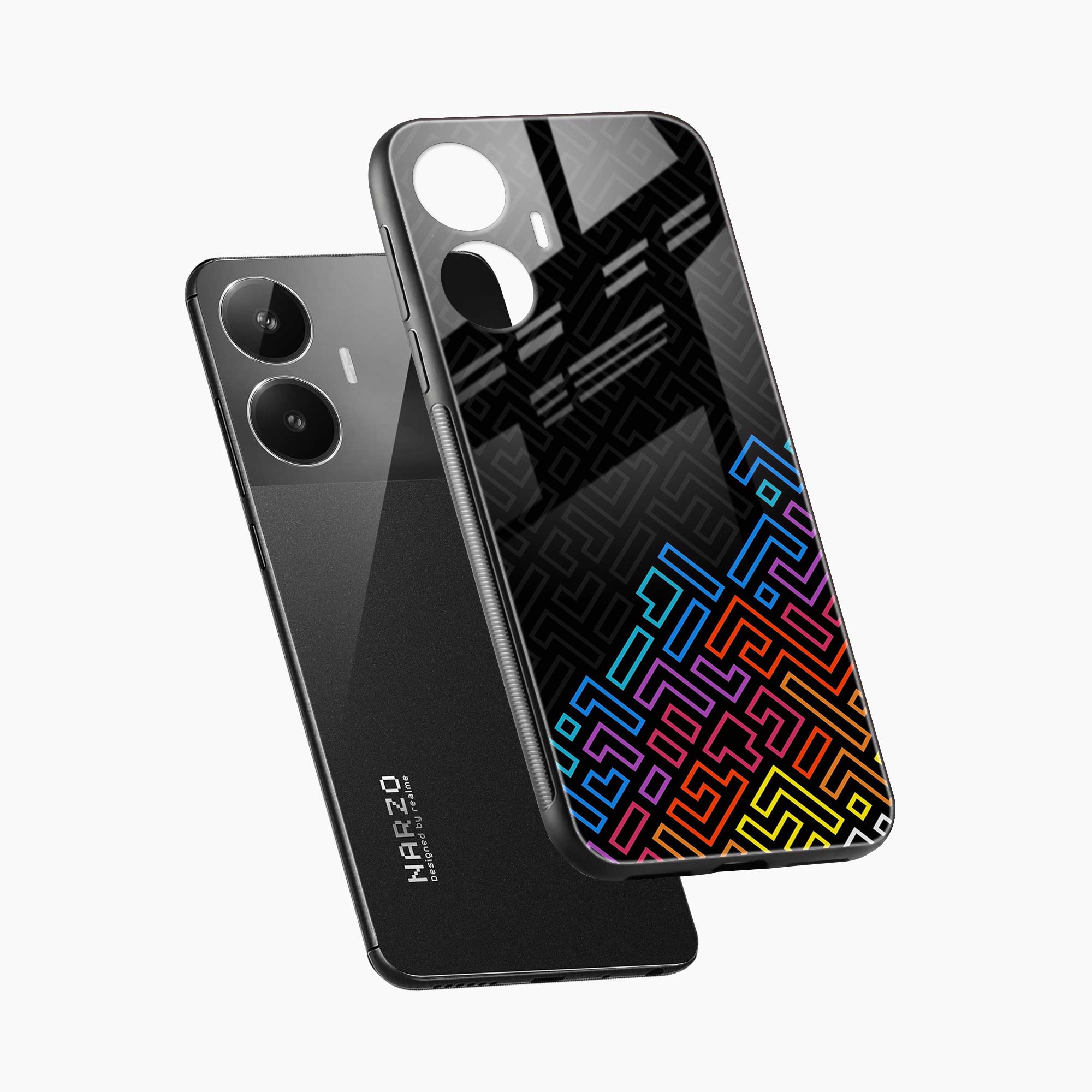 Black Maze Realme Narzo N55 Back Cover