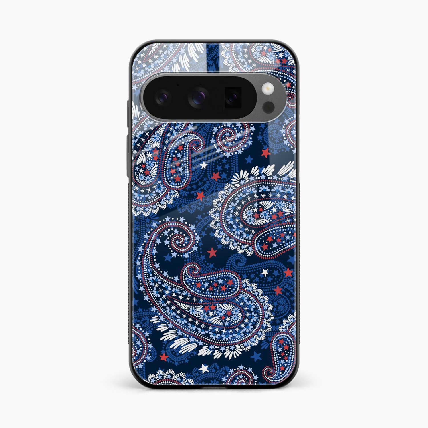 Blue Colored Classical Pattern Google Pixel 10 Pro Back Cover