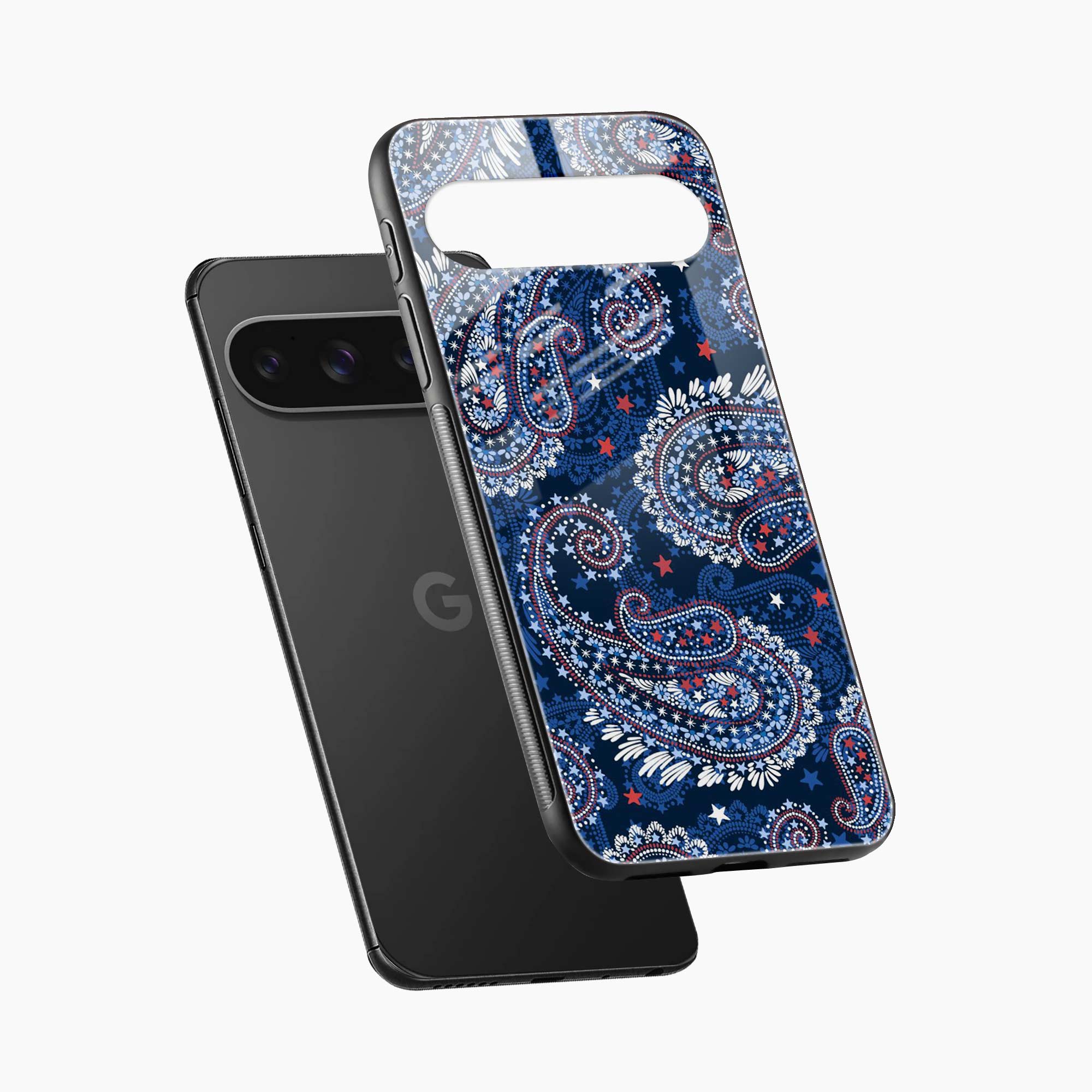 Blue Colored Classical Pattern Google Pixel 10 Back Cover