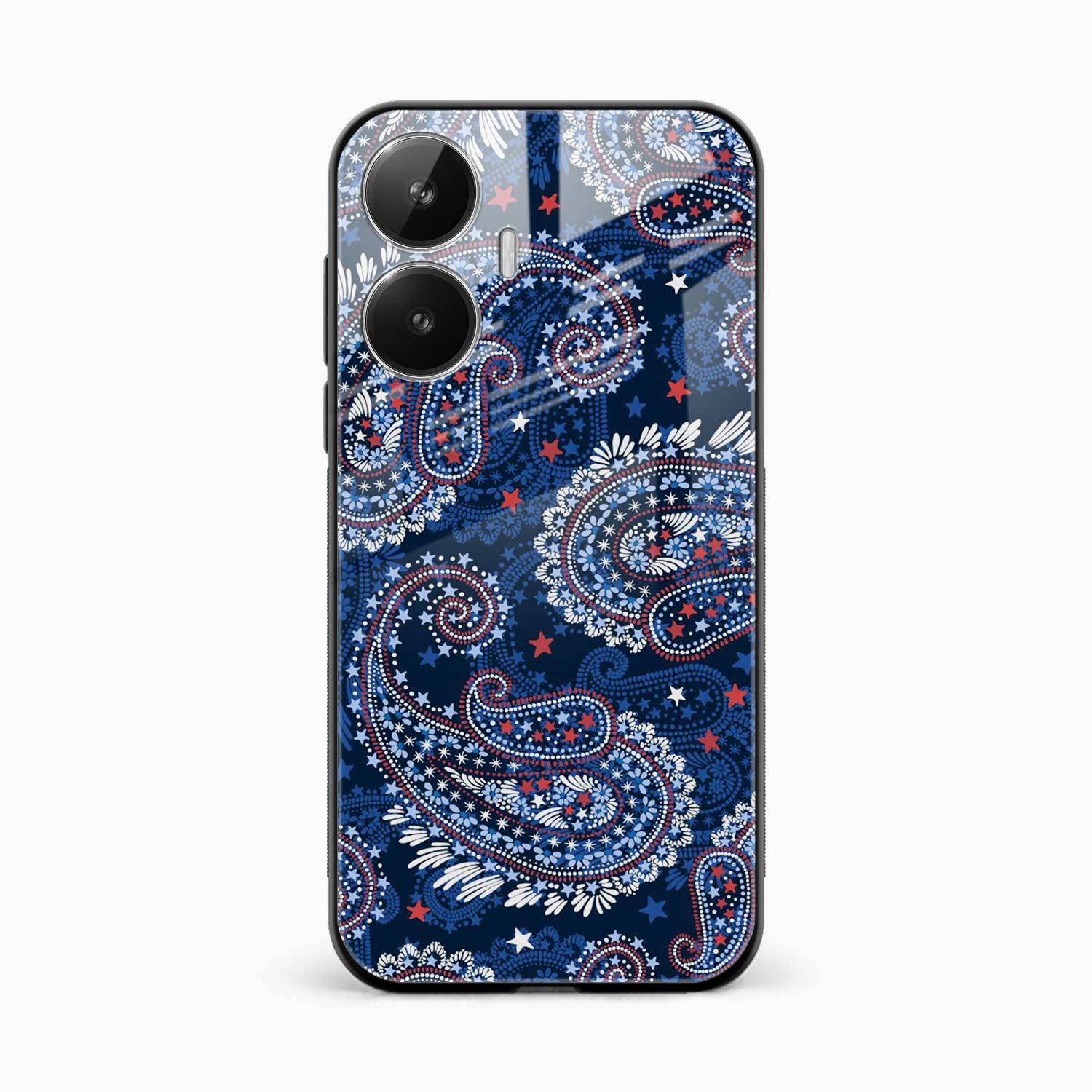 Blue Colored Classical Pattern Realme Narzo N55 Back Cover