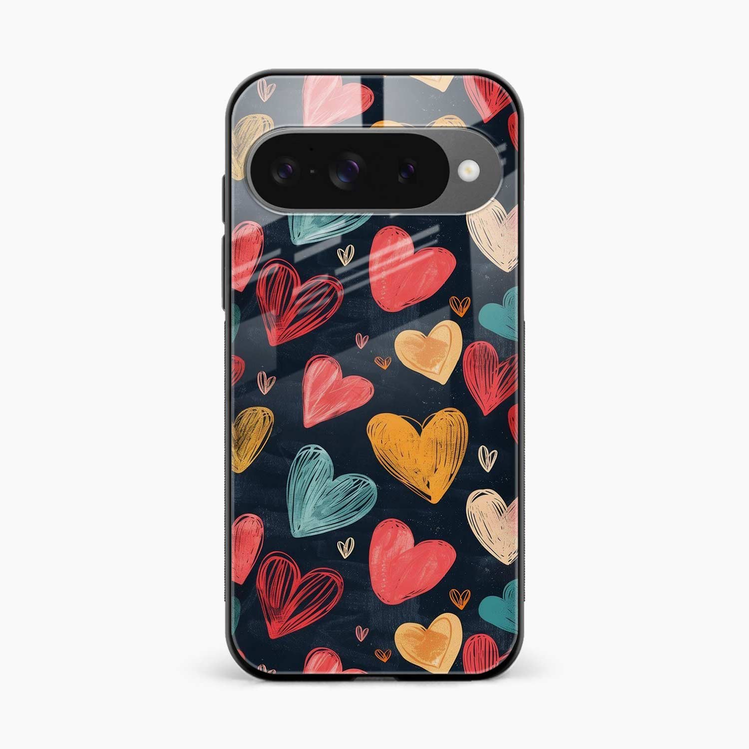Colorful Hearts Google Pixel 10 Back Cover