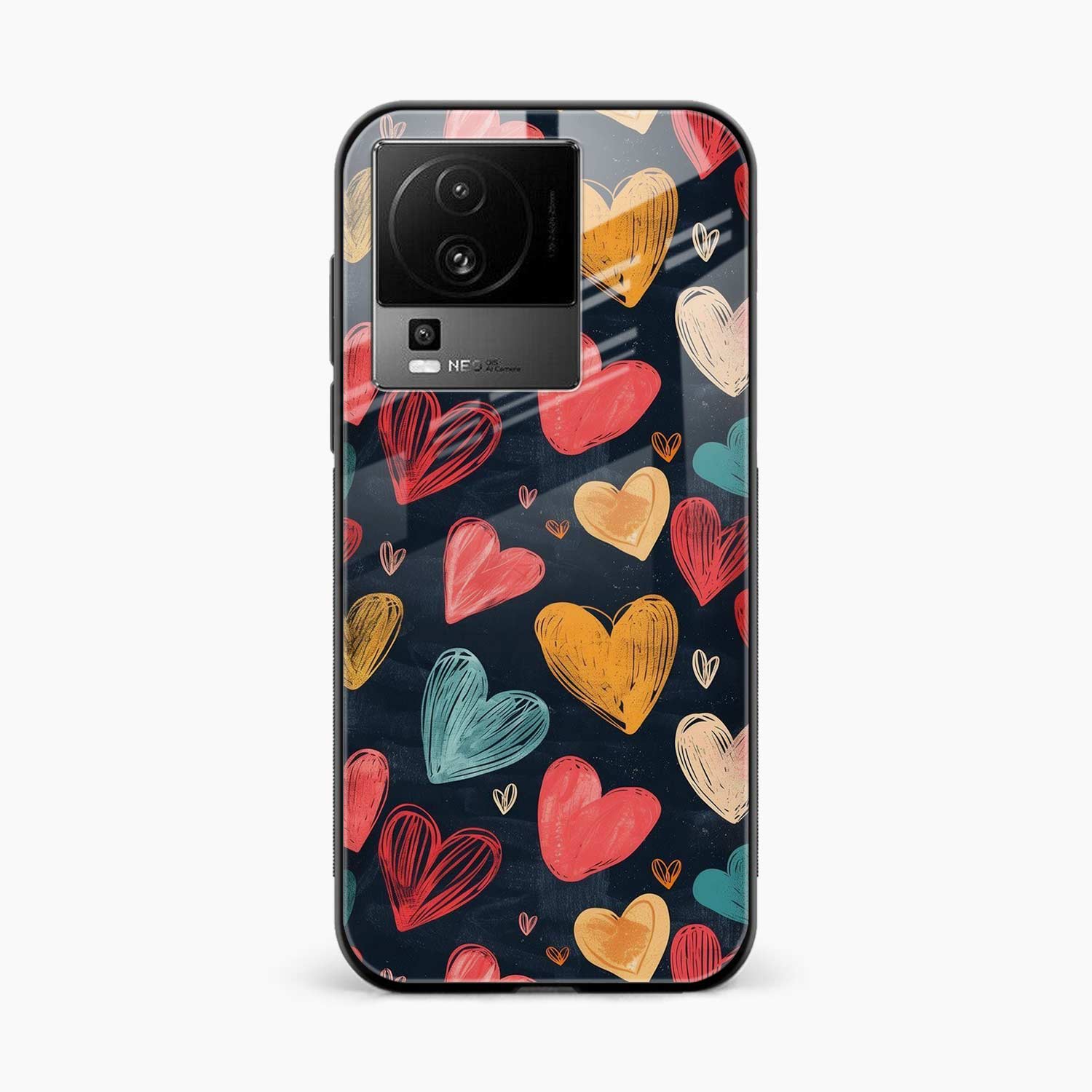 Colorful Hearts Iqoo Neo 7 Pro 5G Back Cover