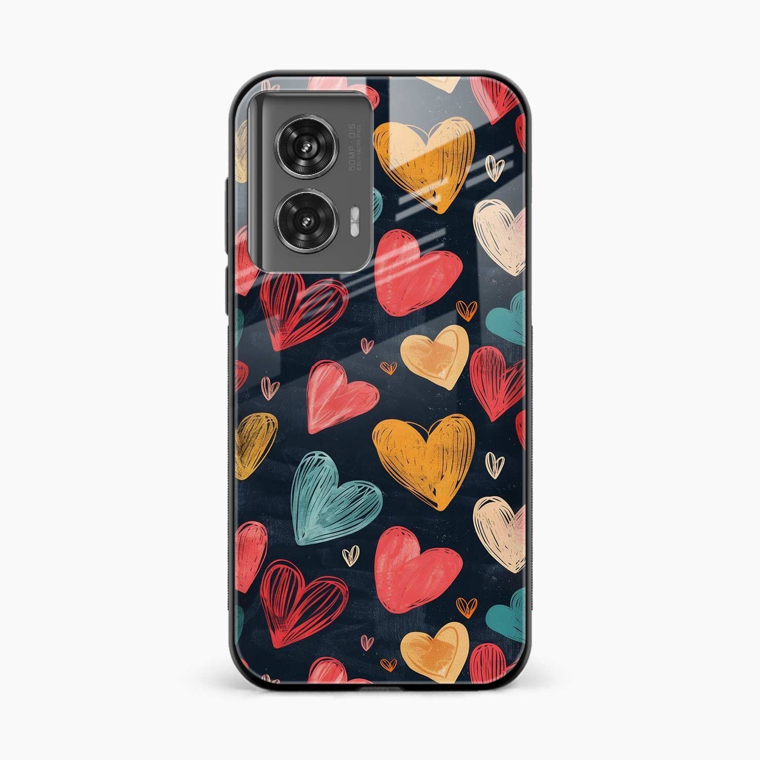Colorful Hearts Motorola G96 5G Back Cover