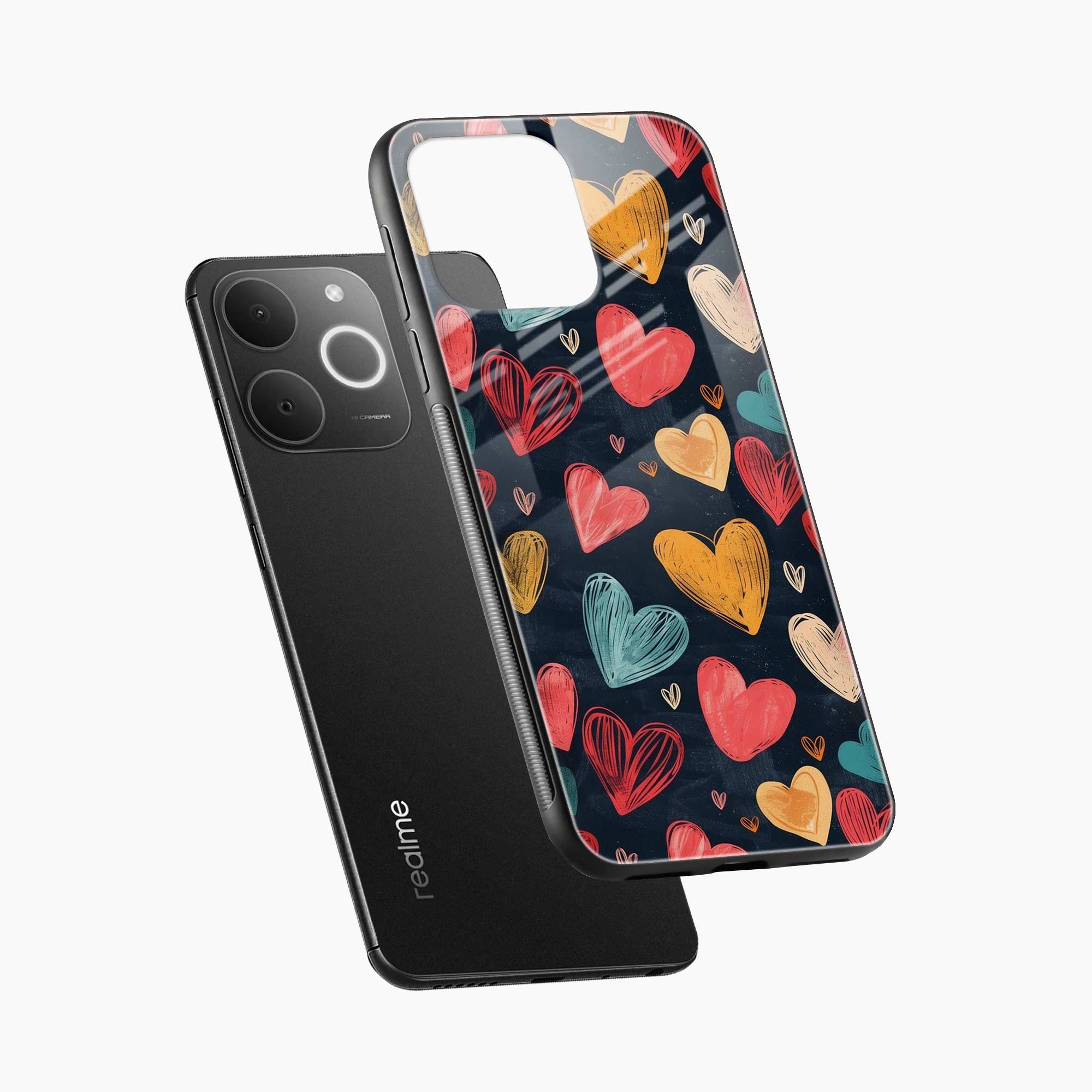 Colorful Hearts Realme C71 4G Back Cover