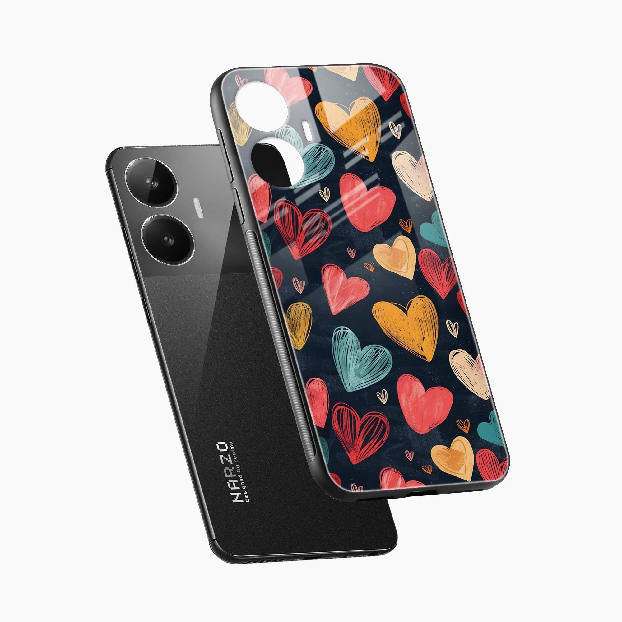 Colorful Hearts Realme Narzo N55 Back Cover