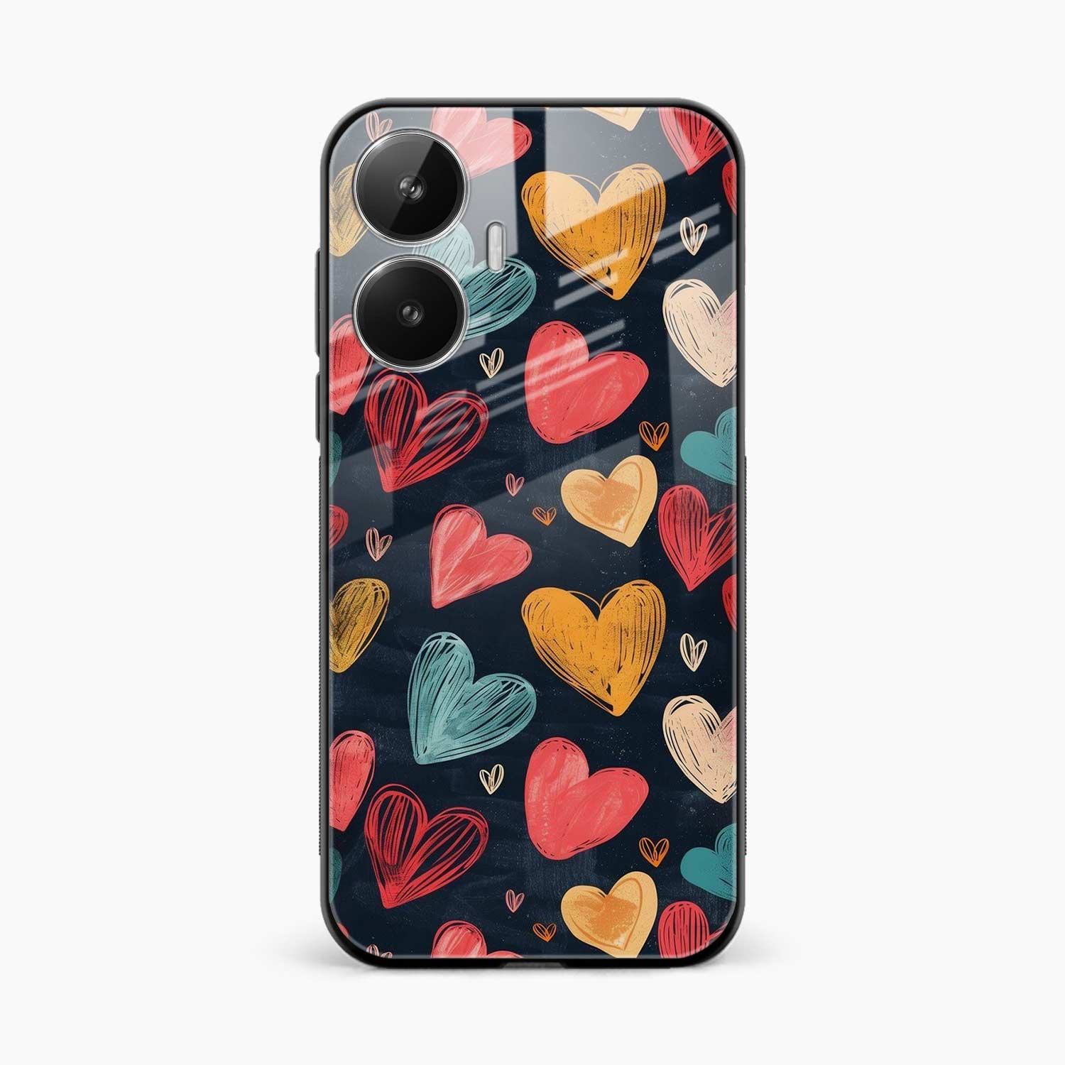 Colorful Hearts Realme Narzo N55 Back Cover