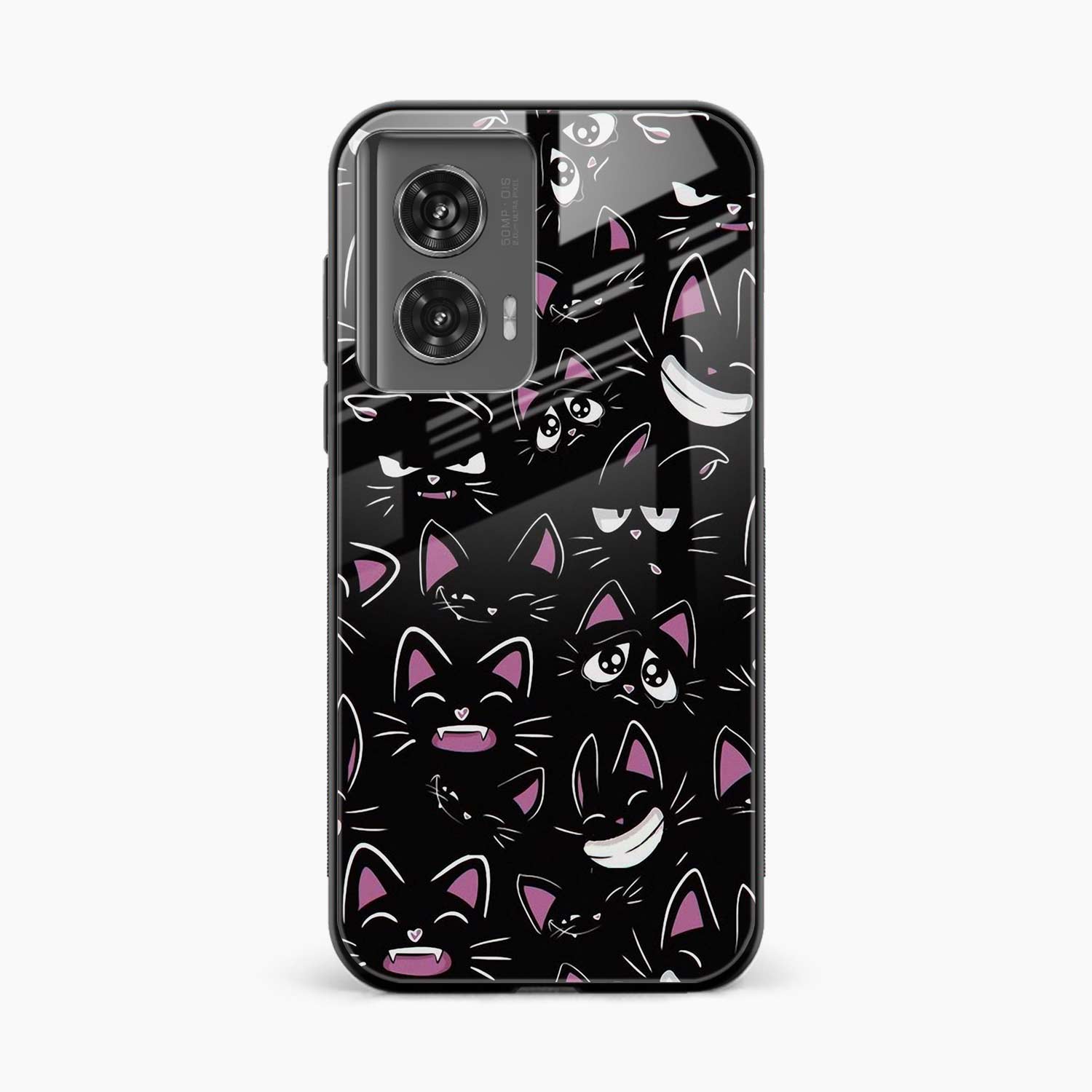 Cute Black Cat Motorola G96 5G Back Cover