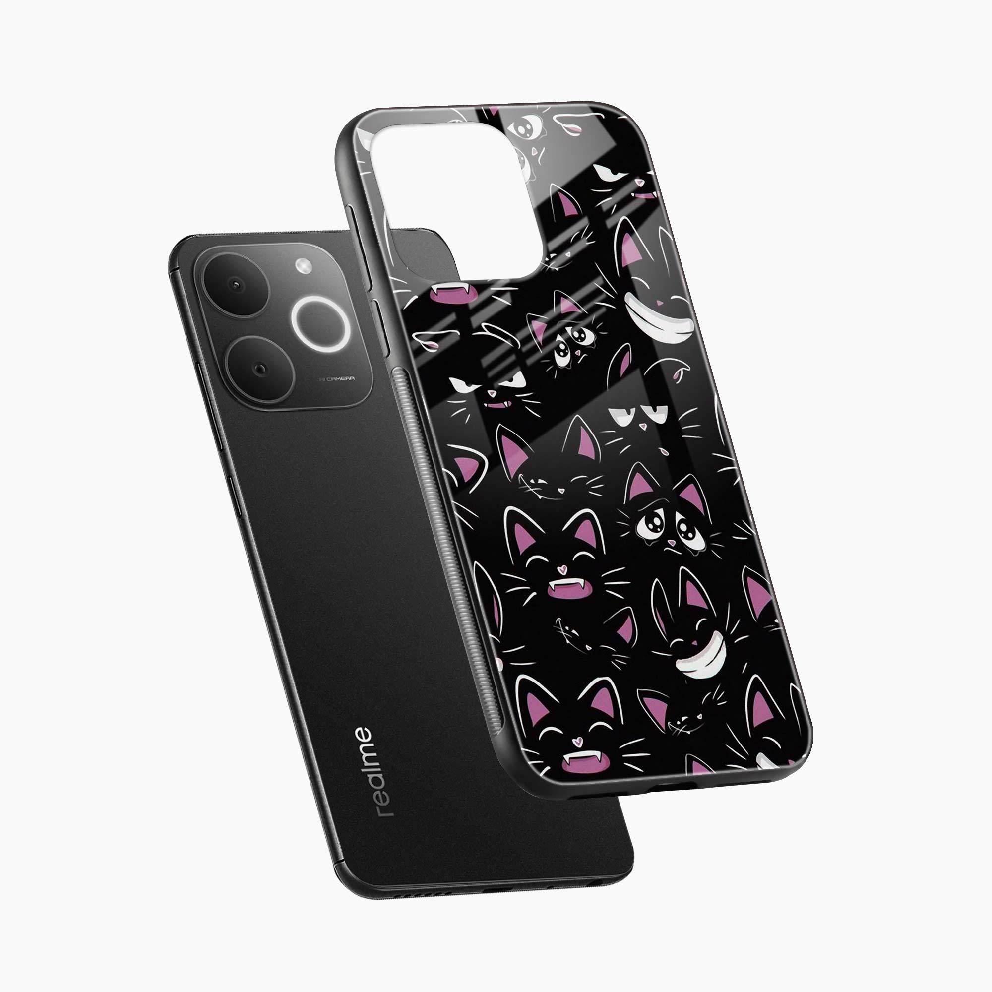 Cute Black Cat Realme Narzo 80 Lite 4G Back Cover