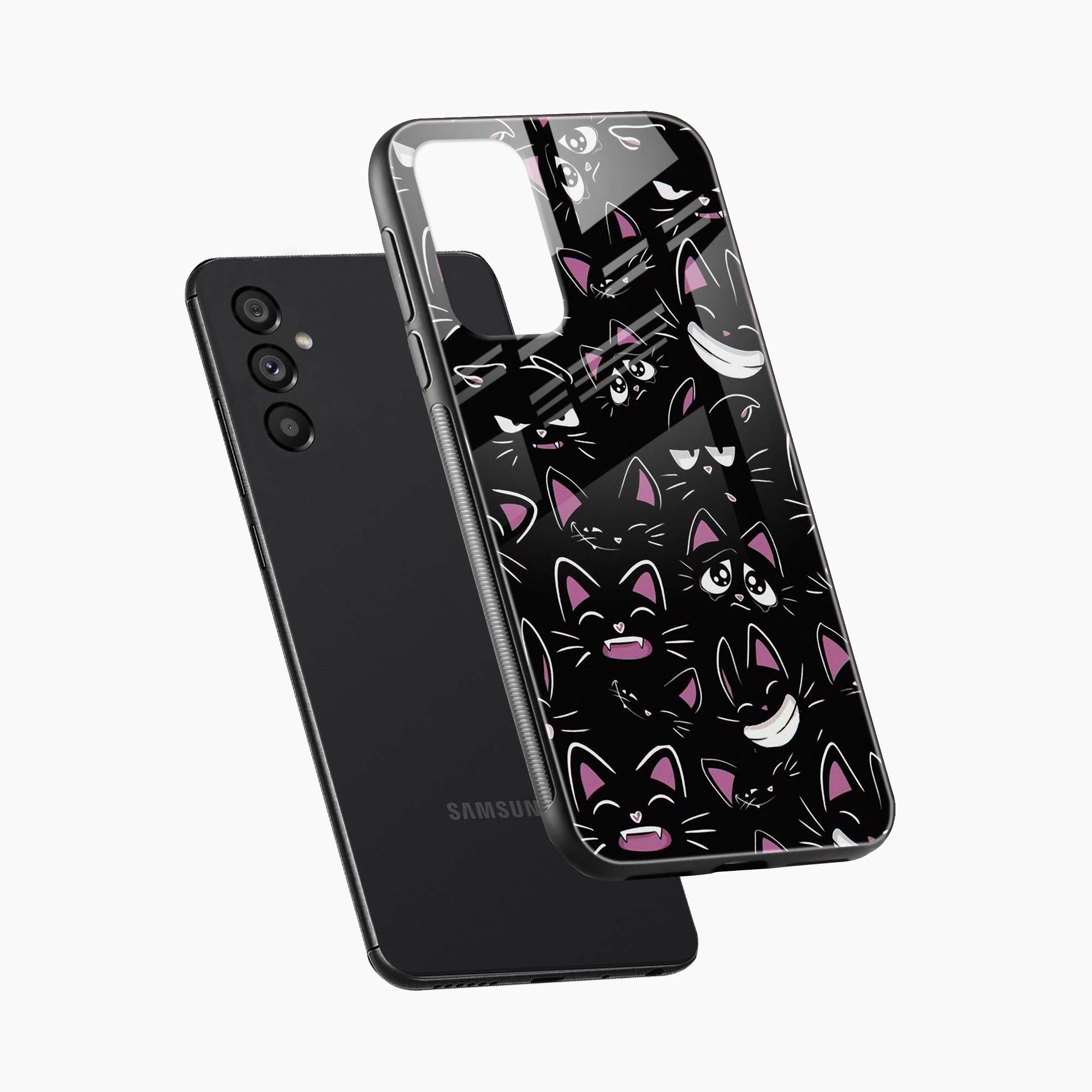 Cute Black Cat Samsung S25 FE Back Cover