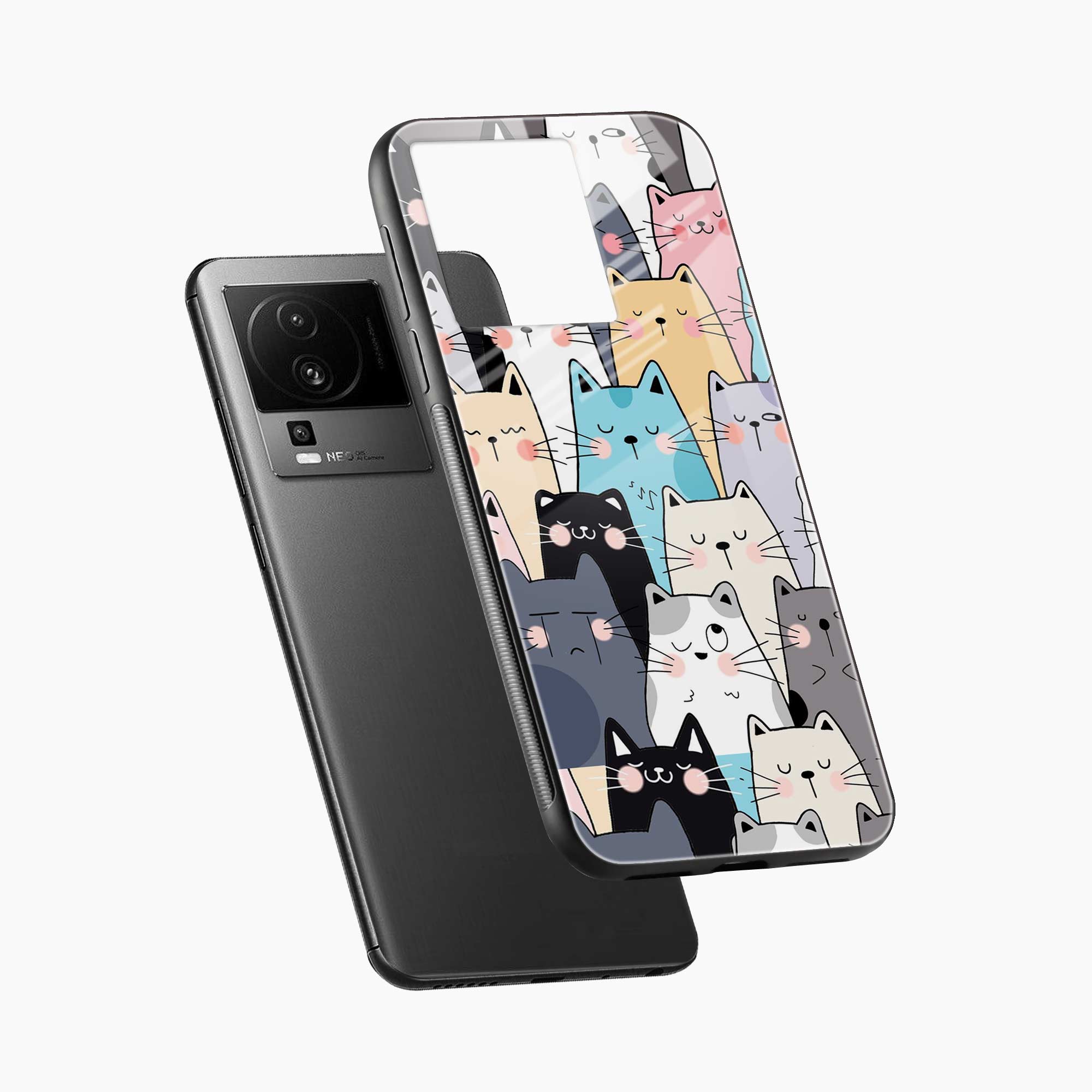 Cute Cat Iqoo Neo 7 Pro 5G Back Cover