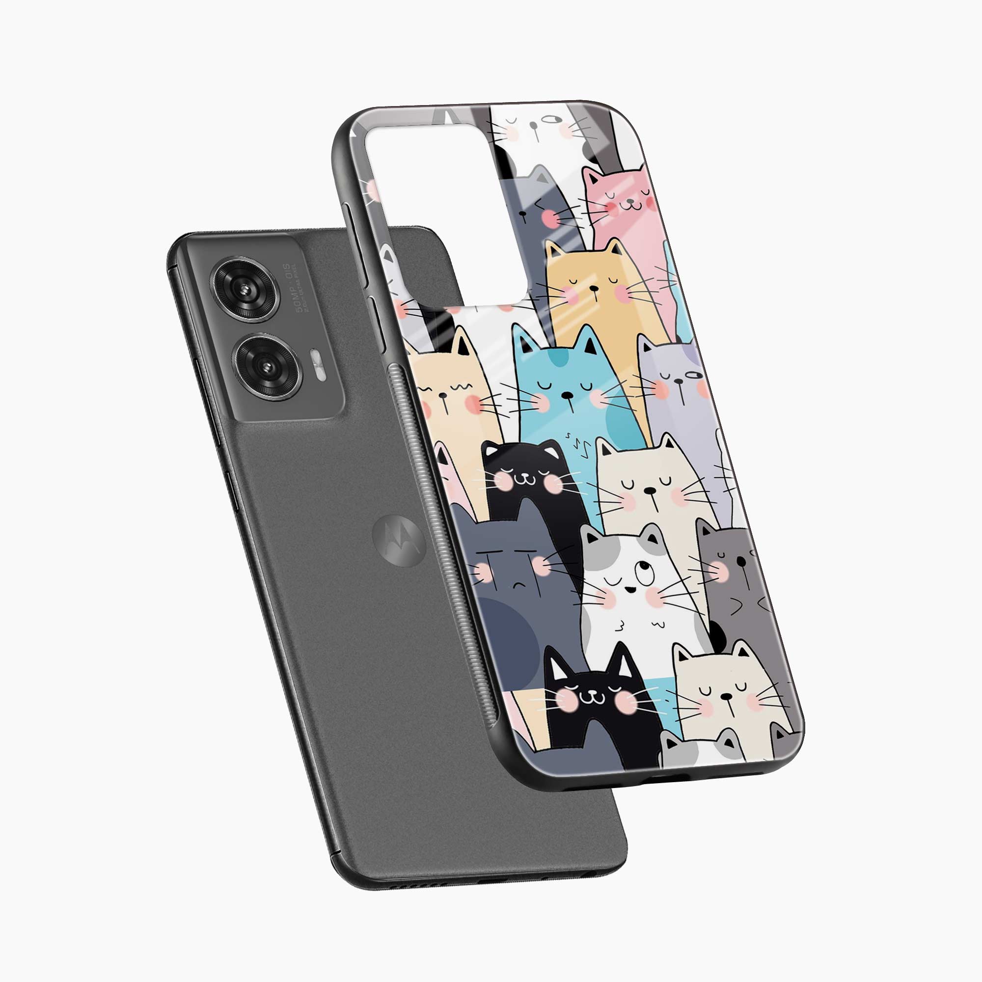 Cute Cat Motorola G96 5G Back Cover