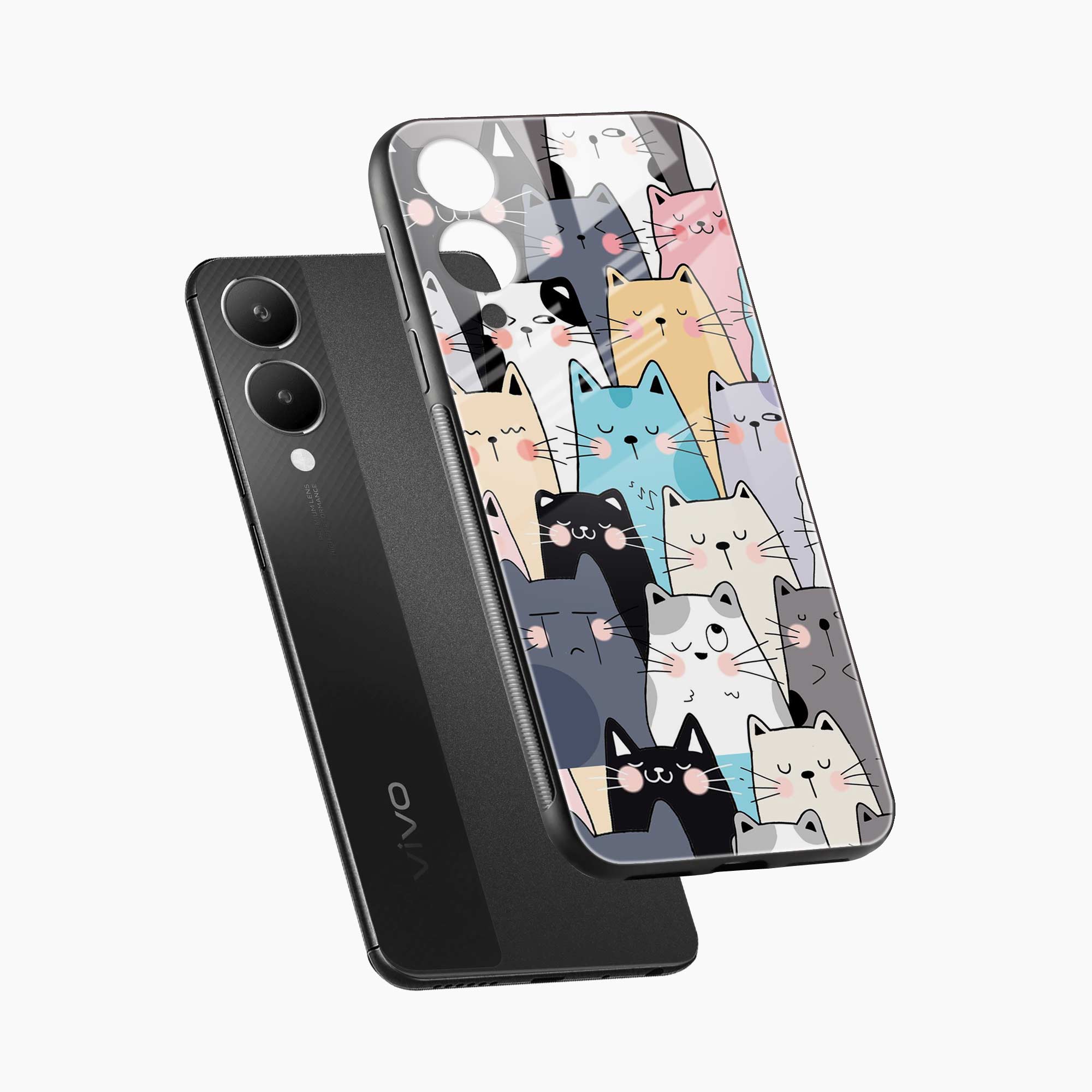 Cute Cat Vivo Y28 5G Back Cover