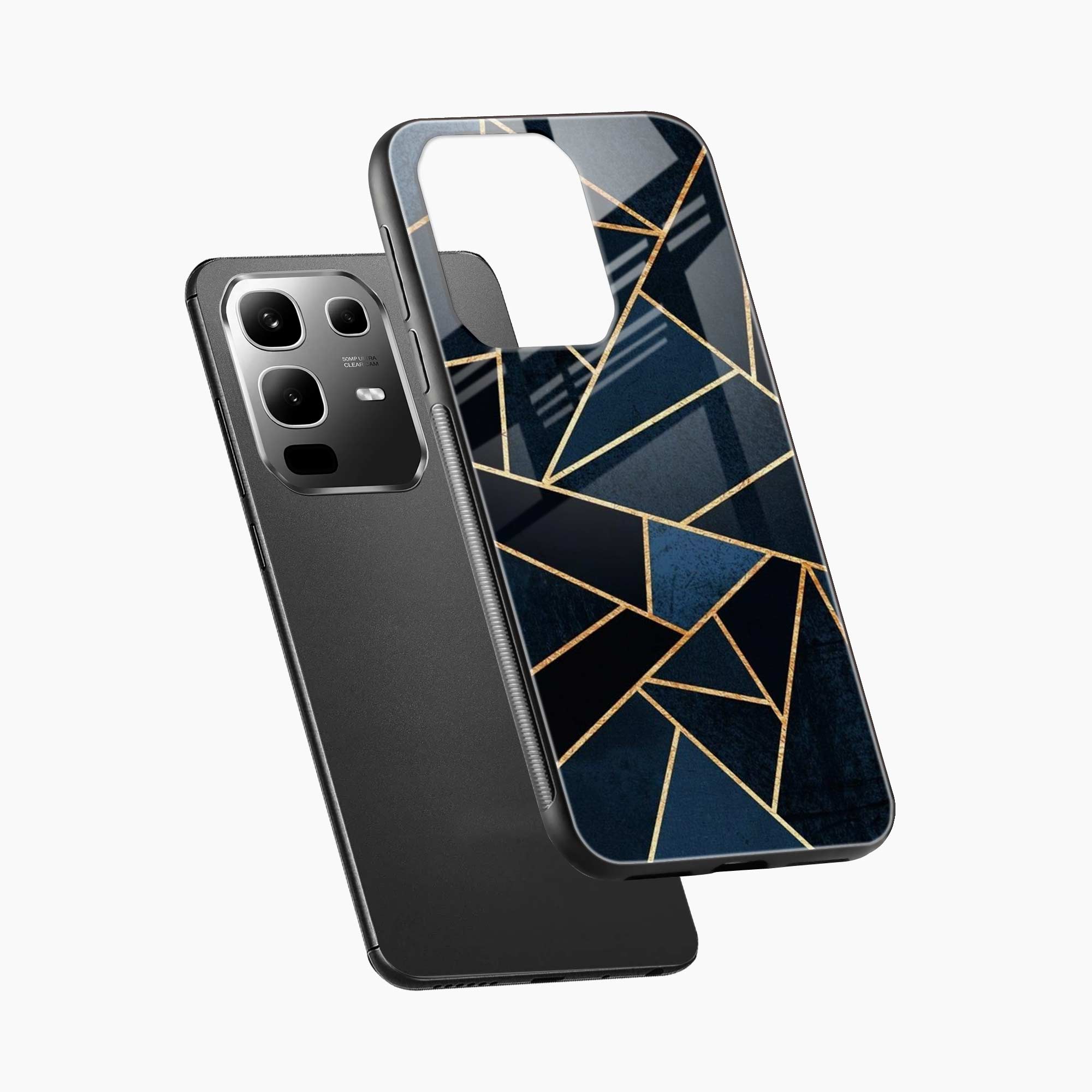 Diagonal Marble Golden Cut Infinix Note 50s 5G Plus Back Cover