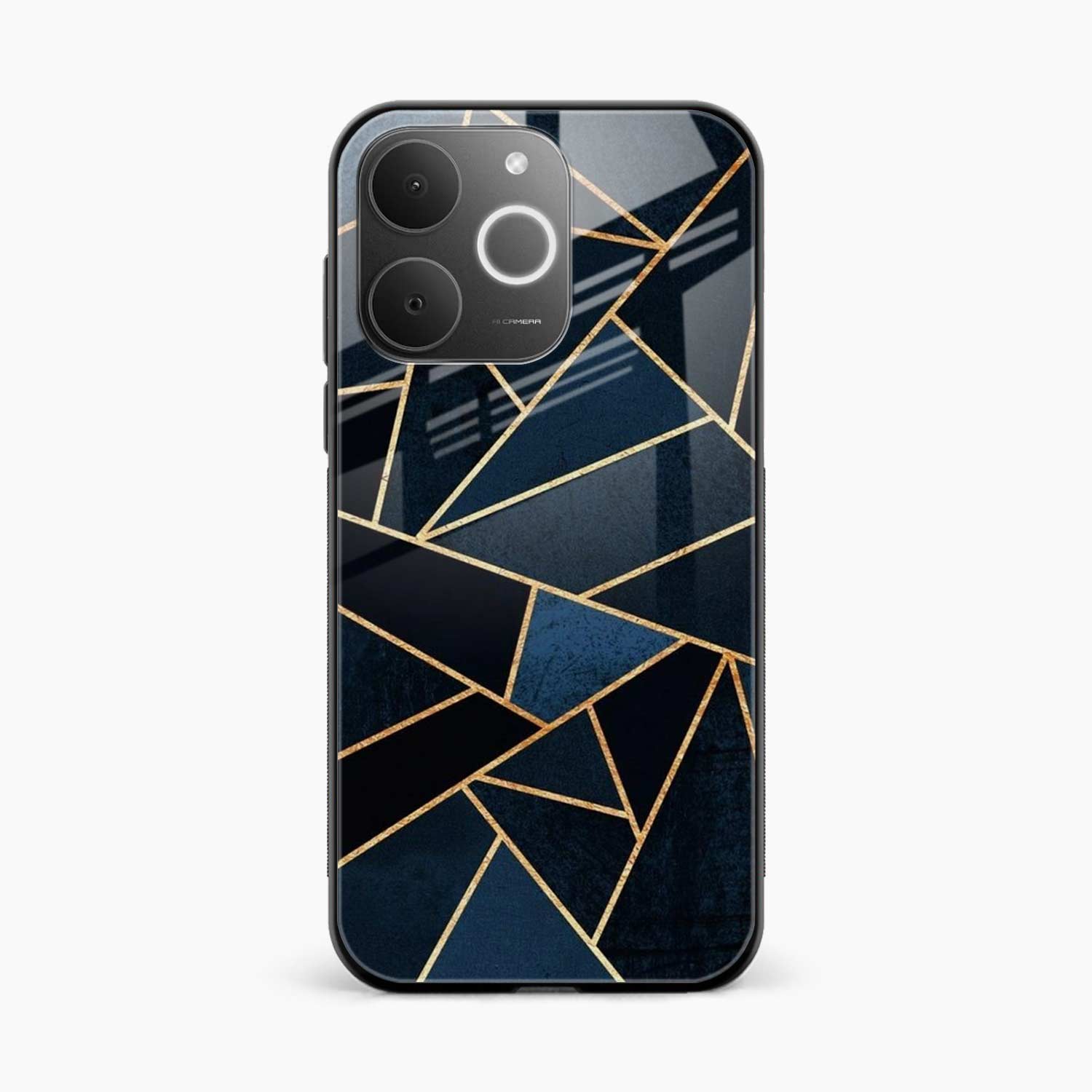 Diagonal Marble Golden Cut Realme C71 4G Back Cover