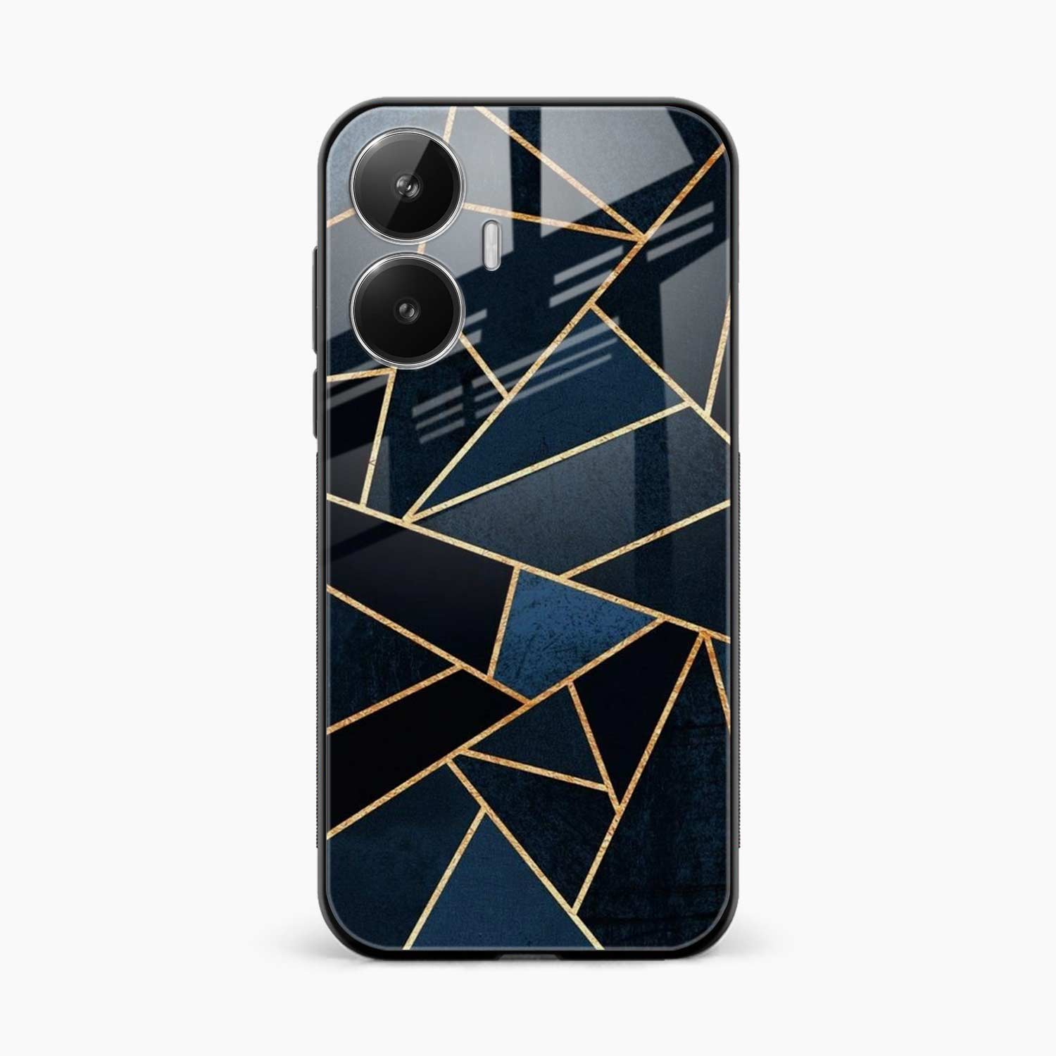 Diagonal Marble Golden Cut Realme Narzo N55 Back Cover