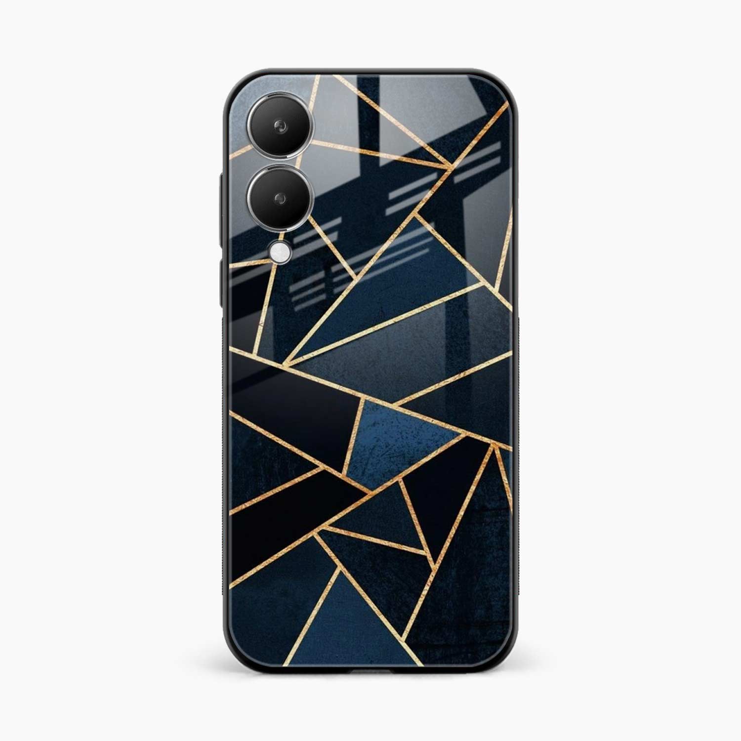 Diagonal Marble Golden Cut Vivo Y28 5G Back Cover