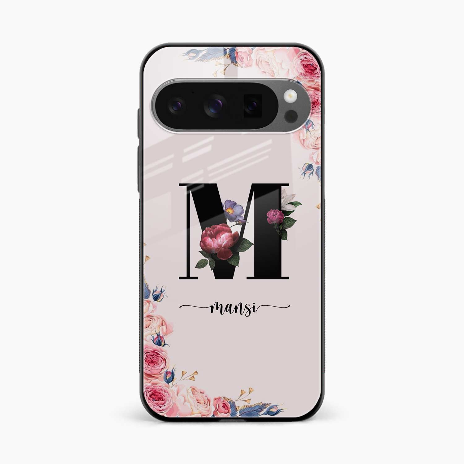Floral Name Personalised Google Pixel 10 Pro Back Cover