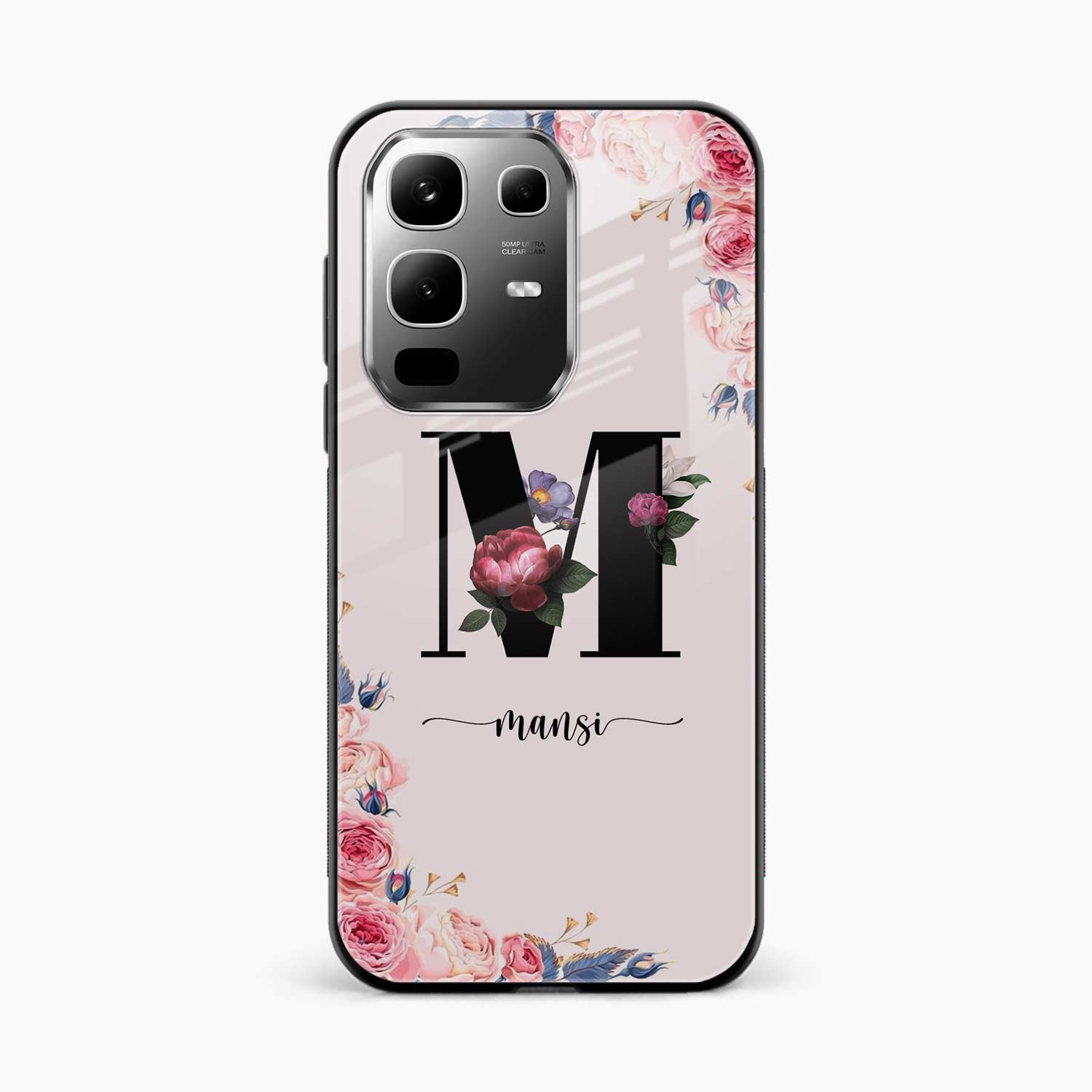 Floral Name Personalised Infinix Note 50s 5G Plus Back Cover