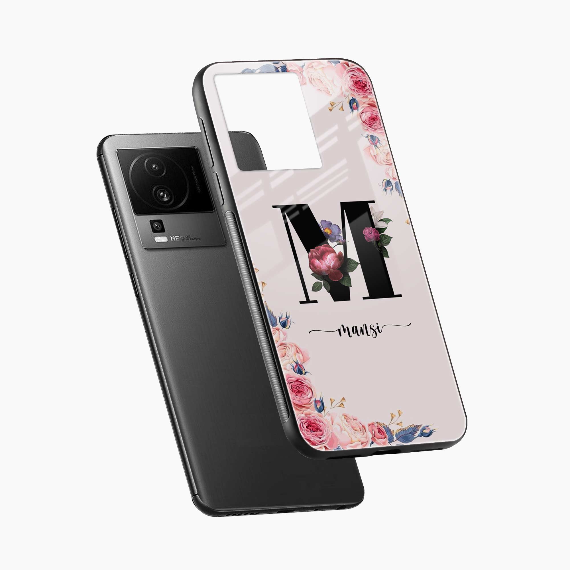 Floral Name Personalised Iqoo Neo 7 Pro 5G Back Cover