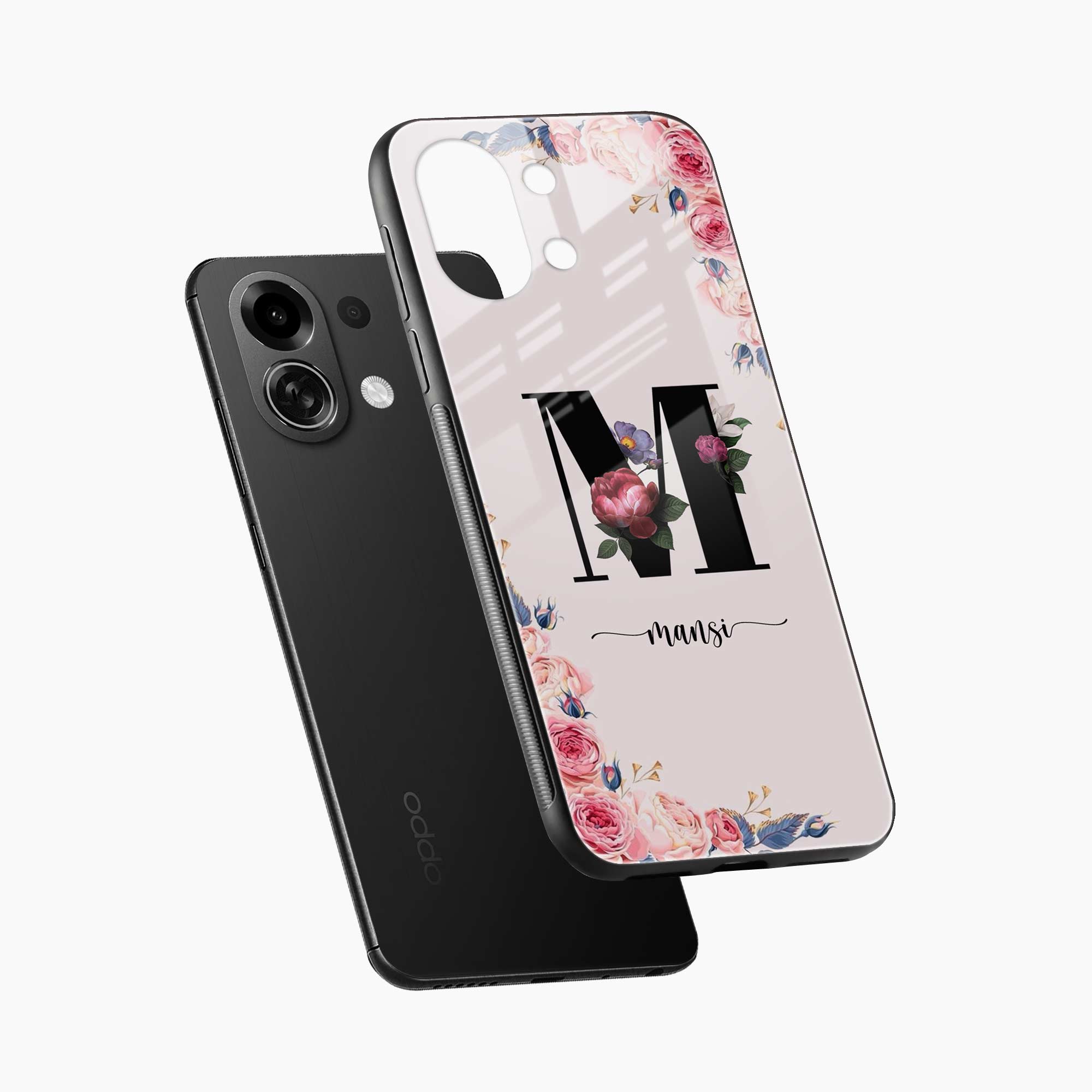 Floral Name Personalised Oppo K13 Turbo 5G Back Cover