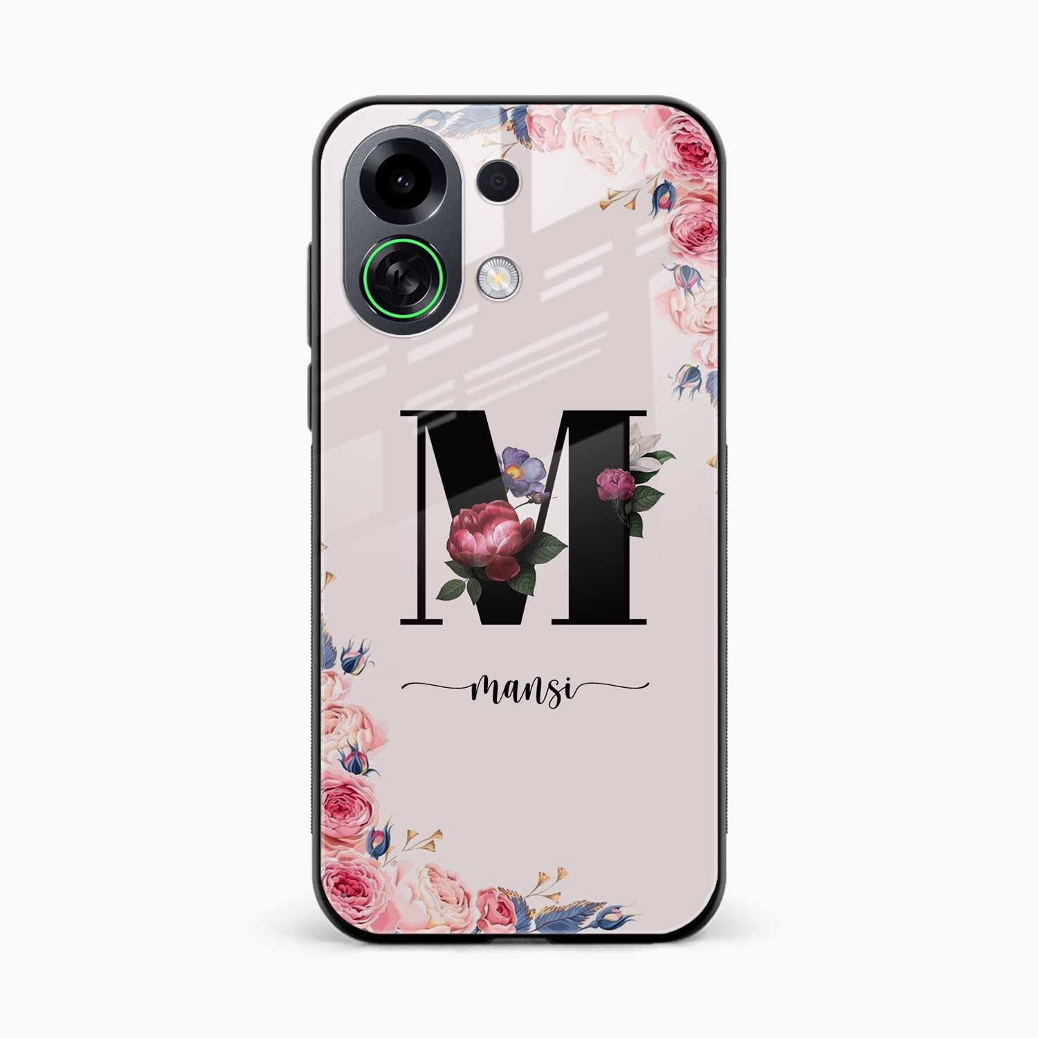 Floral Name Personalised Oppo K13 Turbo 5G Back Cover
