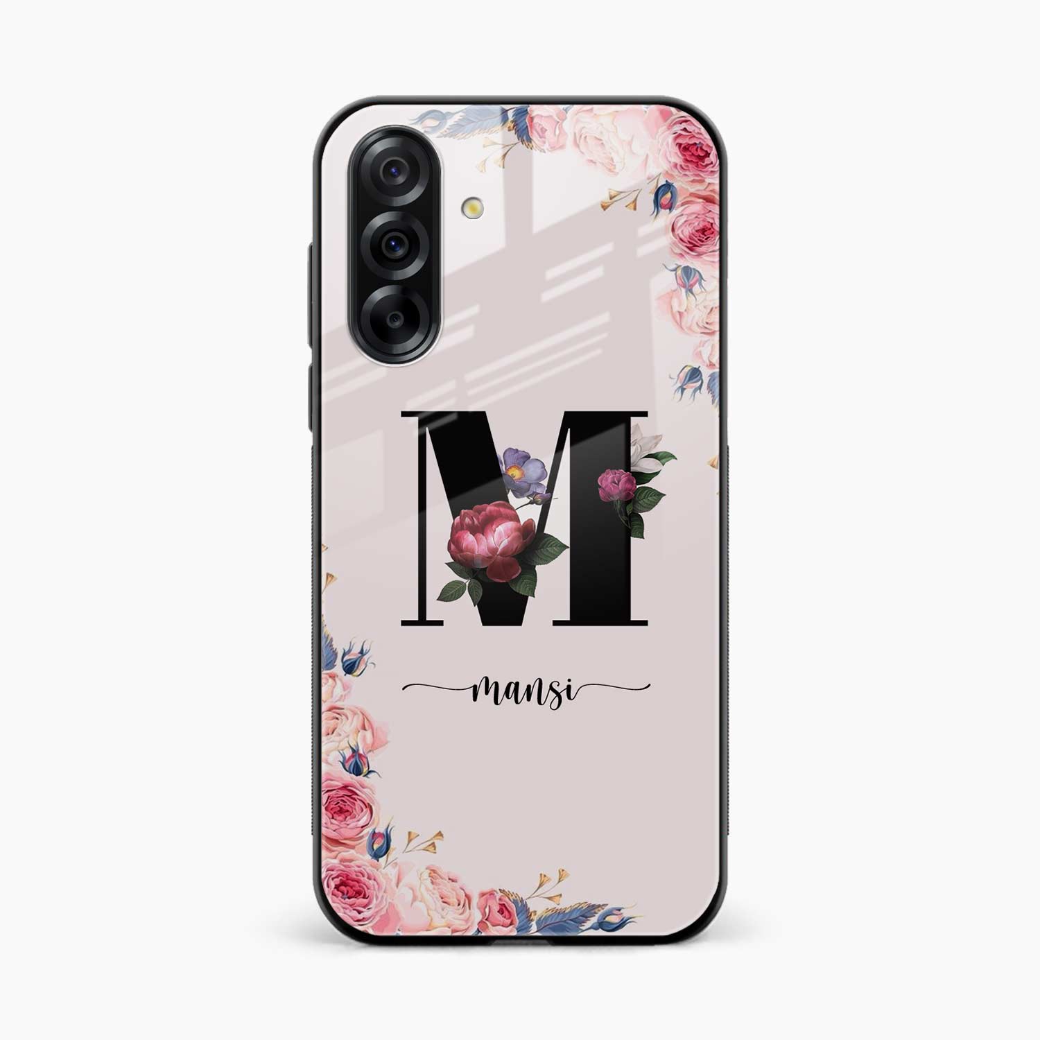 Floral Name Personalised Samsung A17 5G Back Cover