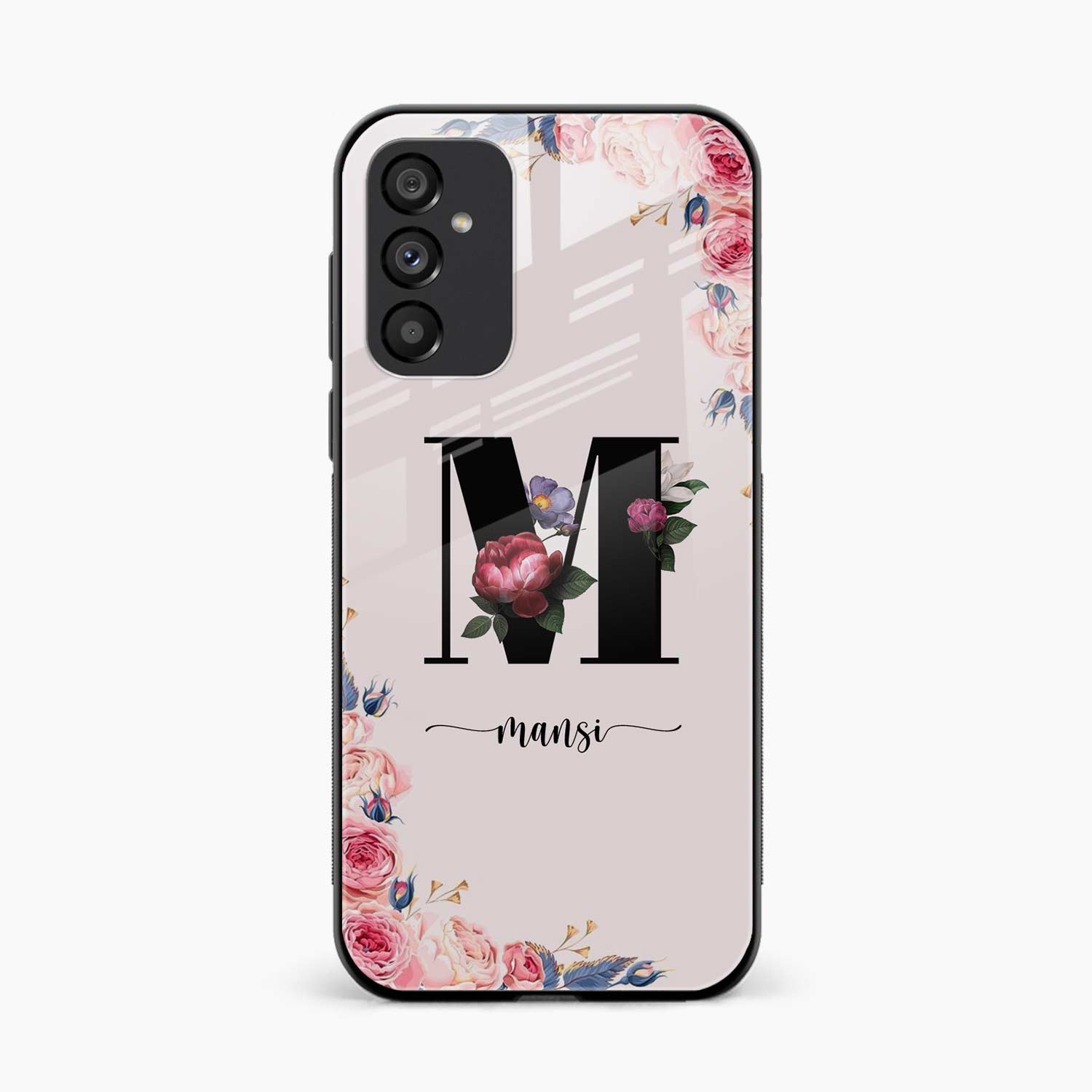Floral Name Personalised Samsung S25 FE Back Cover