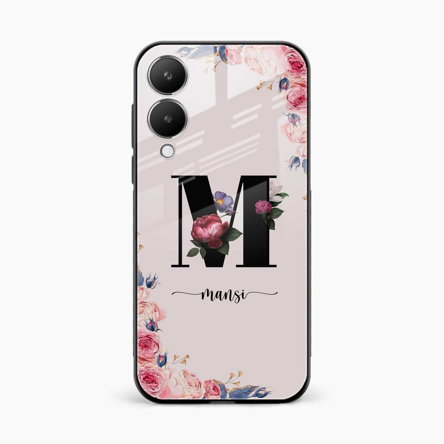 Floral Name Personalised Vivo Y28 5G Back Cover