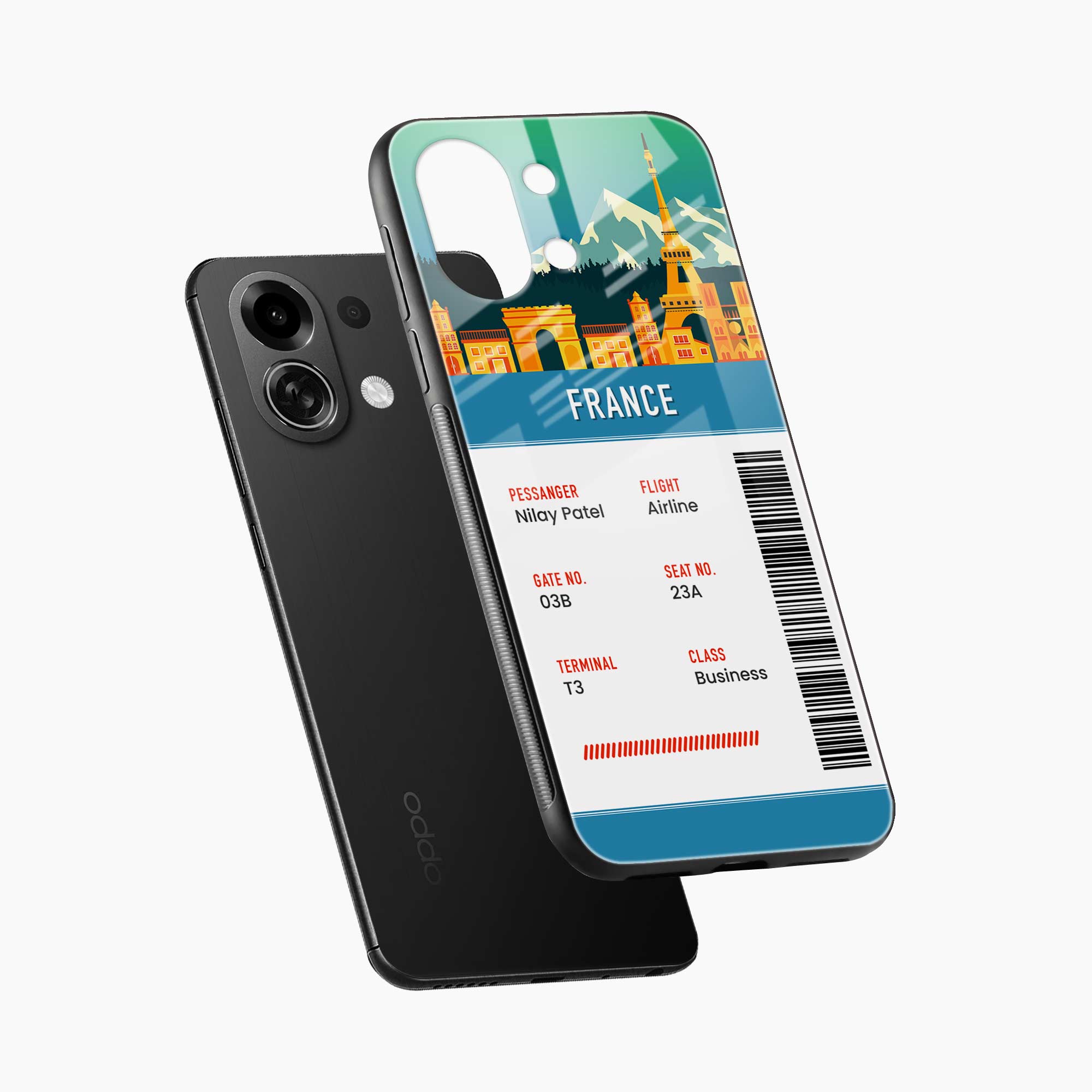 France Boarding Pass Oppo K13 Turbo 5G Back Cover