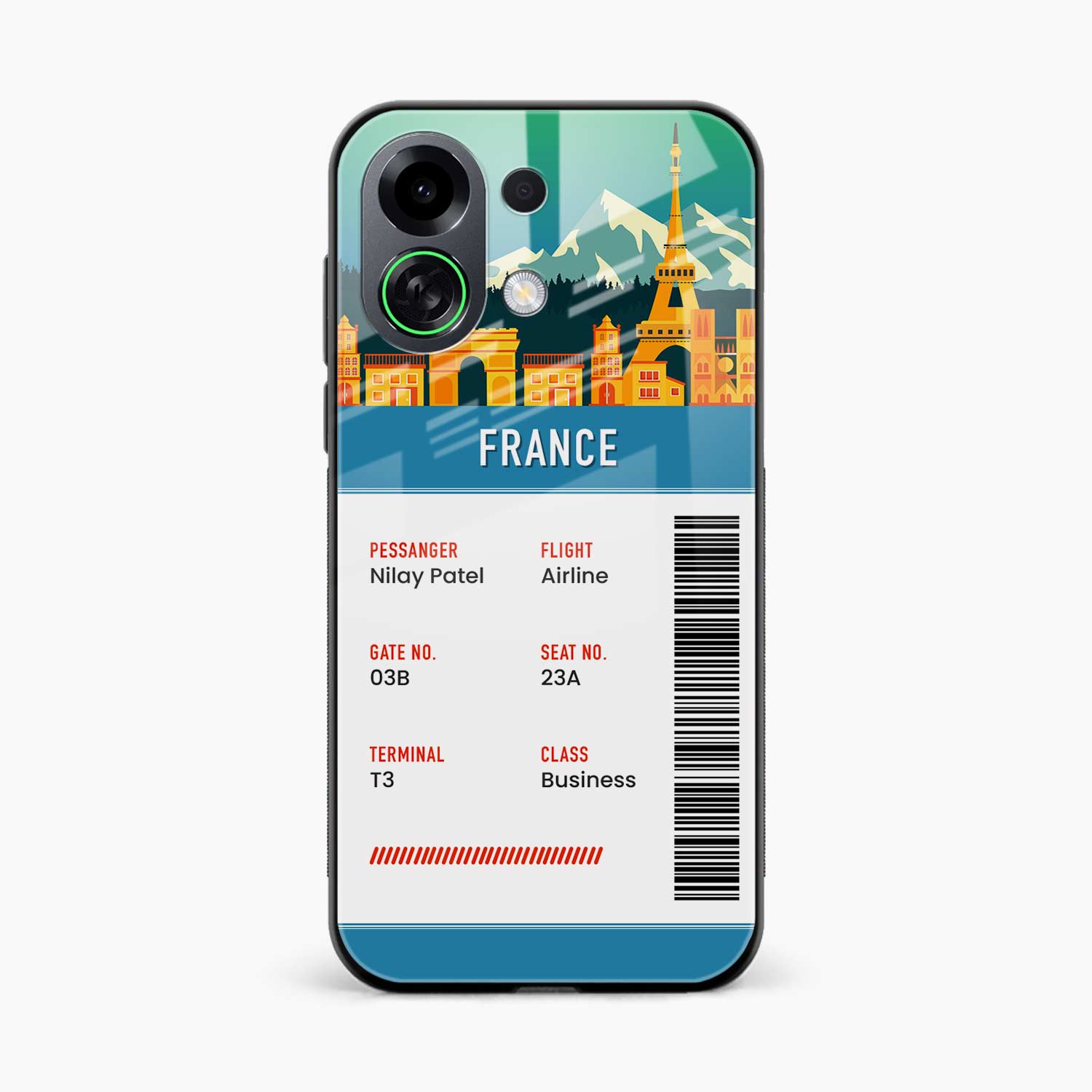 France Boarding Pass Oppo K13 Turbo 5G Back Cover
