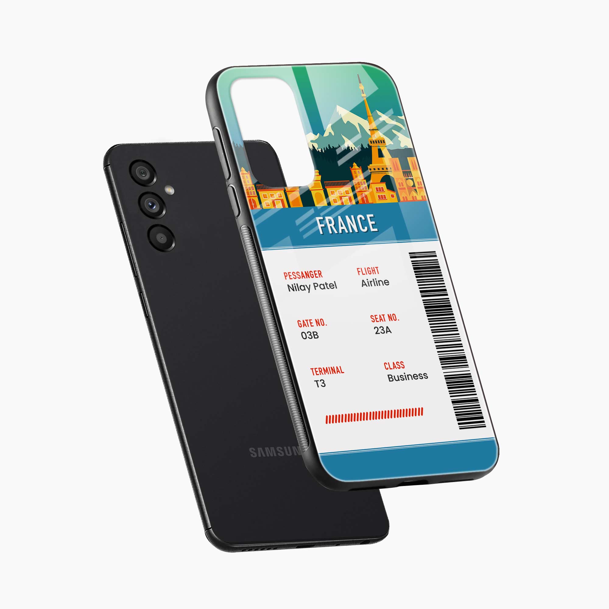 France Boarding Pass Samsung S25 FE Back Cover